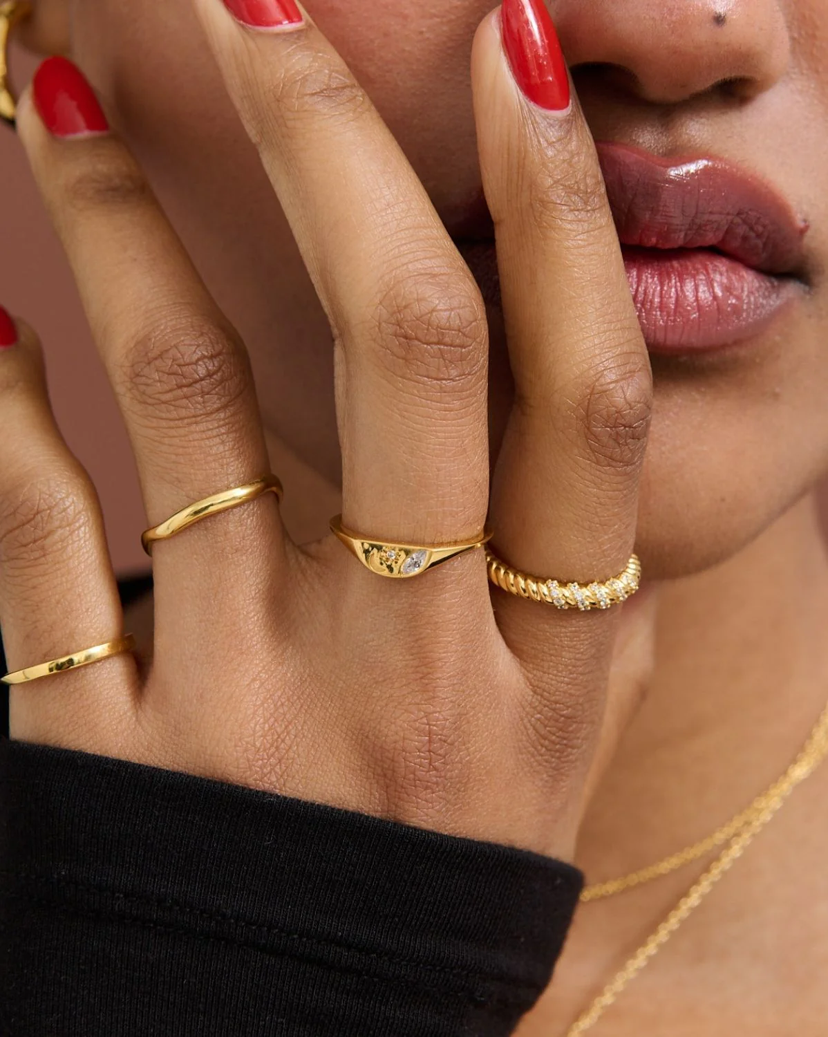 Ayla Half-Moon Signet Ring - Image 11