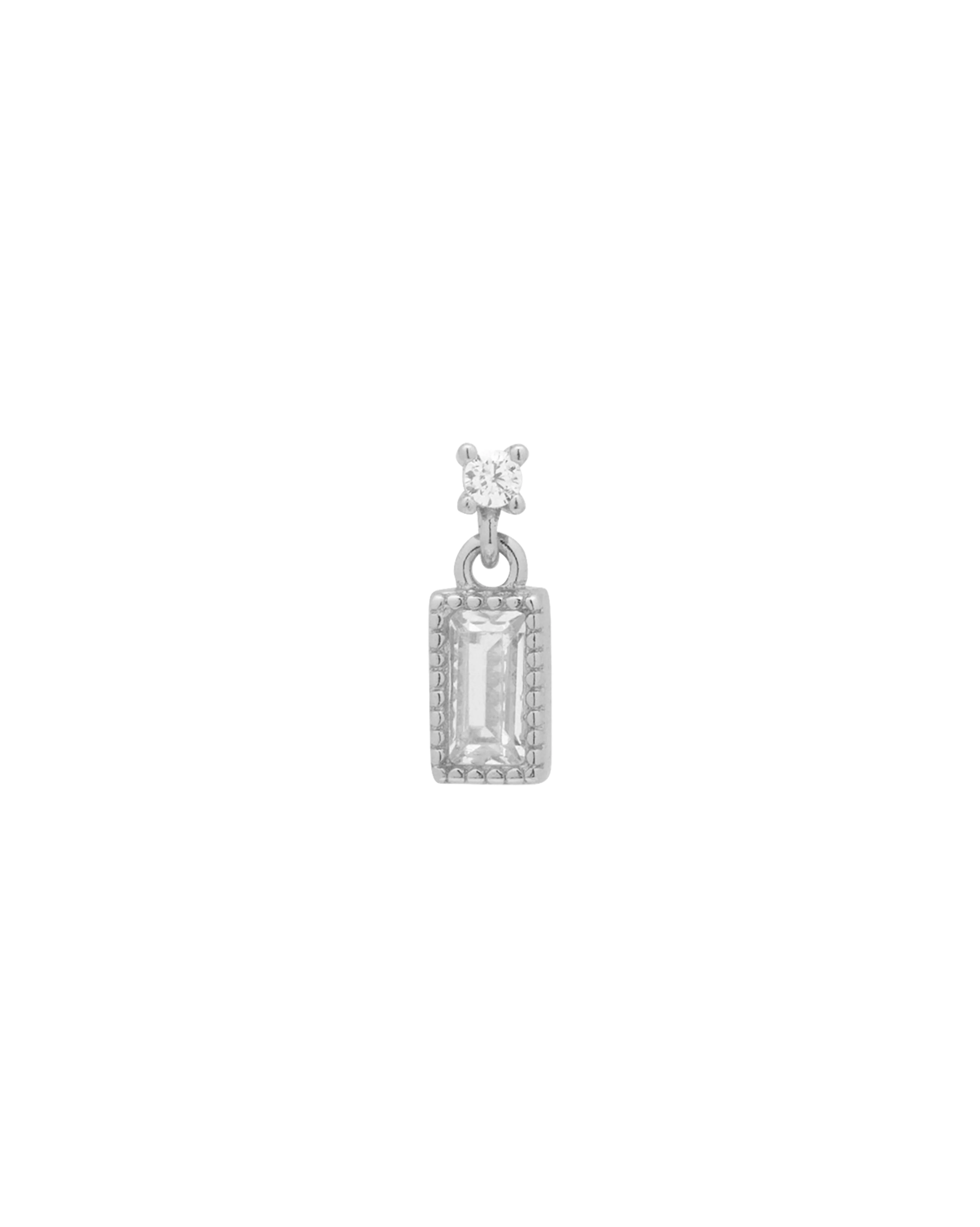 Bagete Dangle Piercing Stud - Sterling Silver