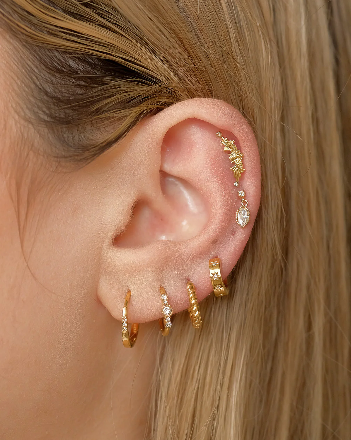 Bee Curve Single Stud - Sterling Silver - Image 5
