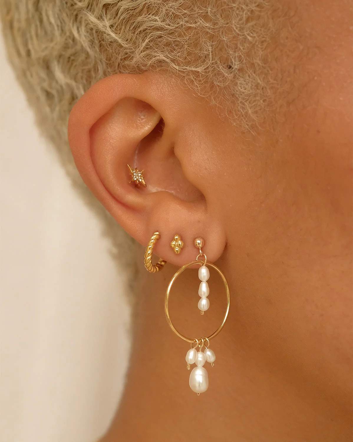 Bella Twist Huggie Hoops - Image 5