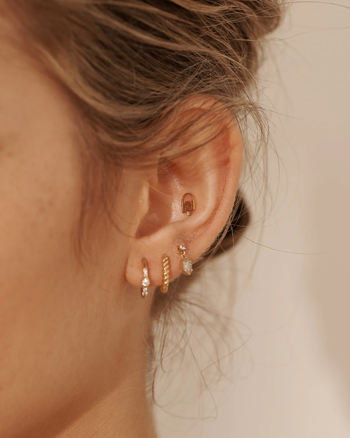 Bella Twist Huggie Hoops - Sterling Silver - Image 7