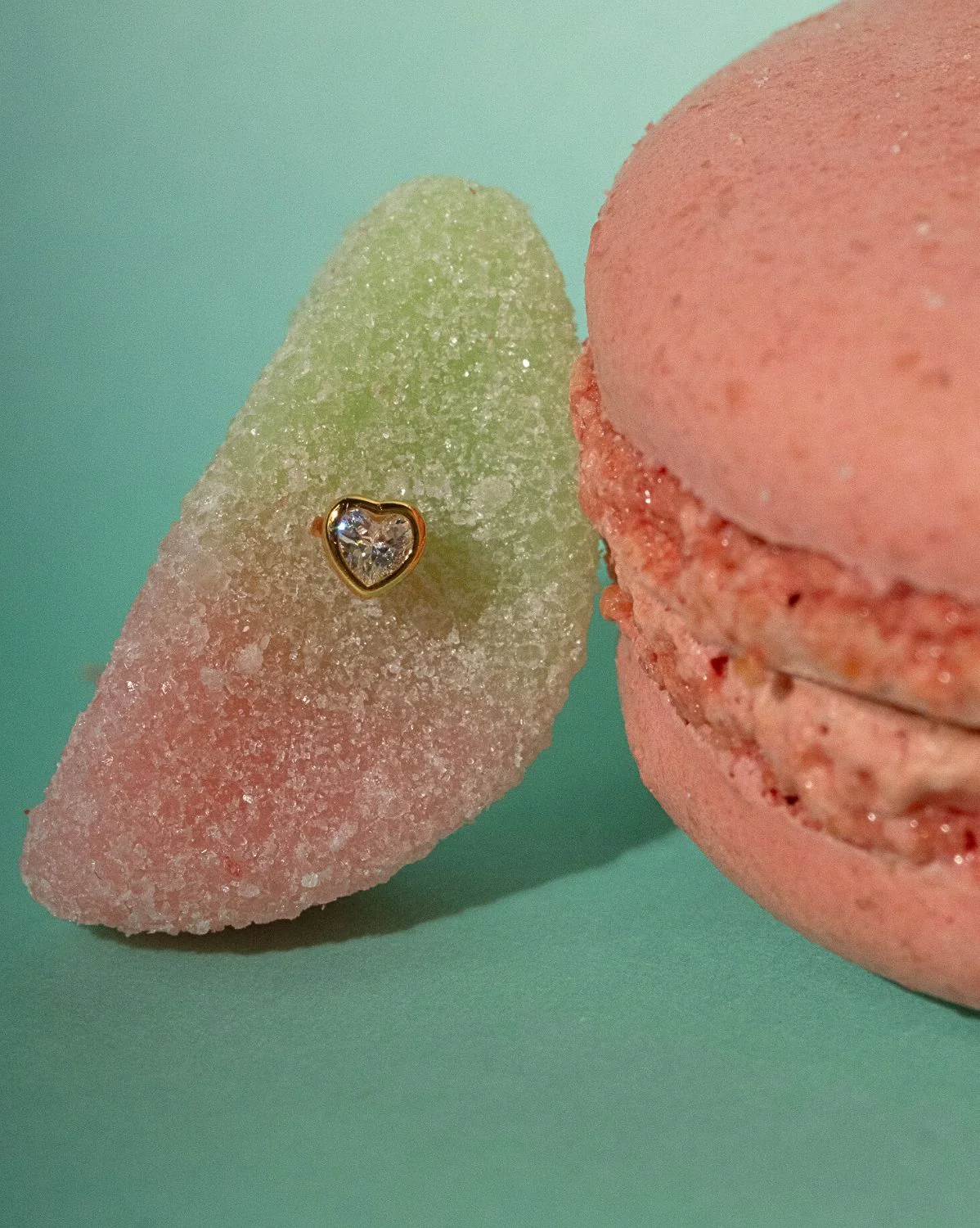 Bezel Heart Stud - Image 2