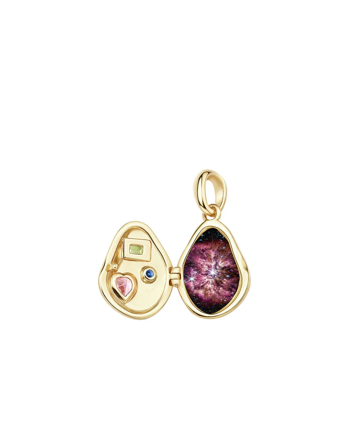 Billie Engravable Gemstone Locket Necklace - Image 11