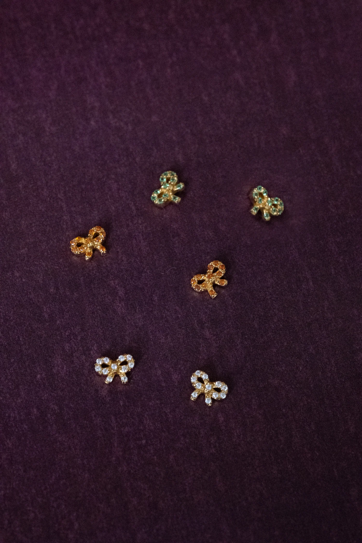 Bow Pave Piercings - Clear CZ - Image 5