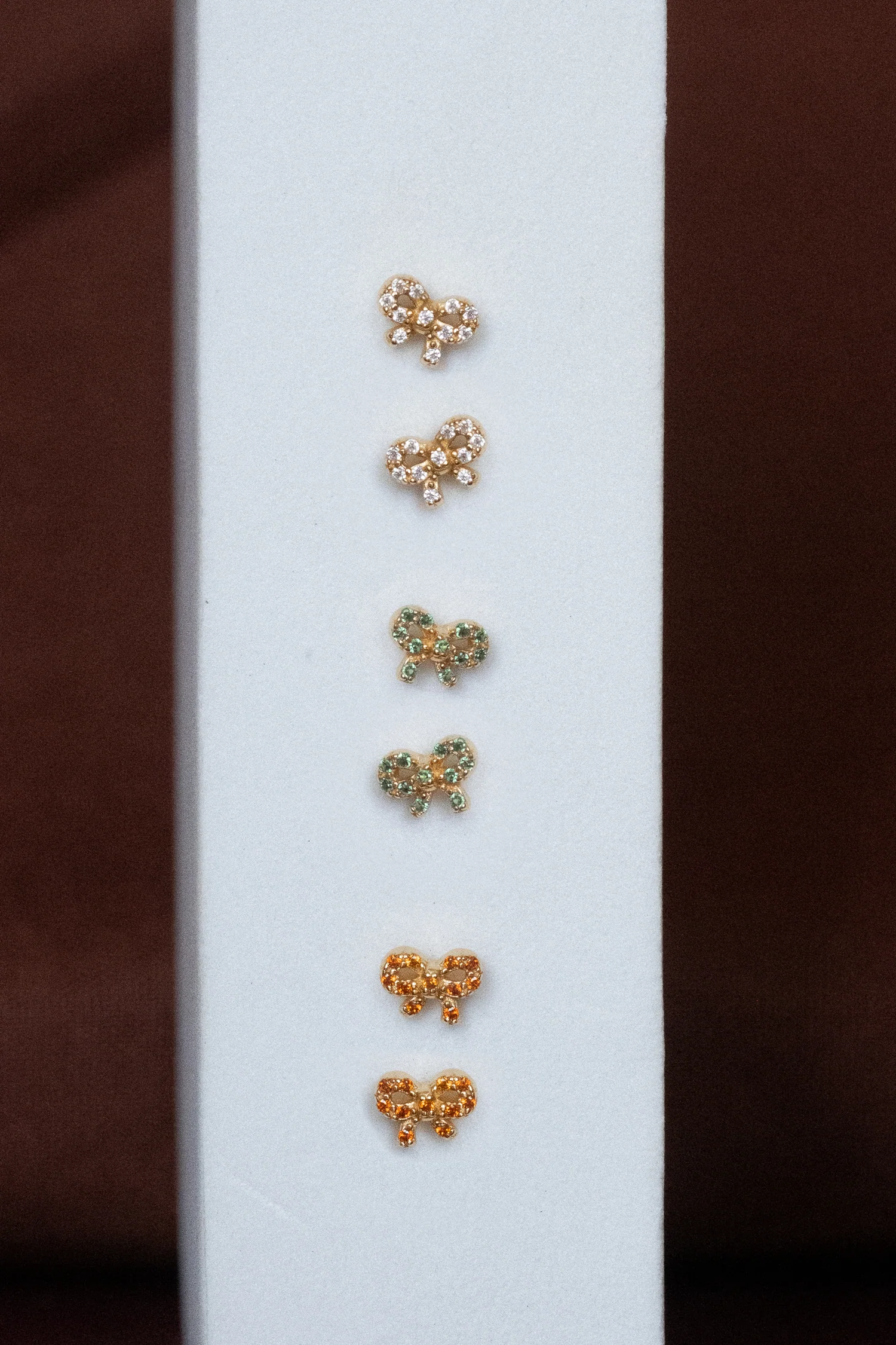Bow Pave Piercings - Clear CZ - Image 7