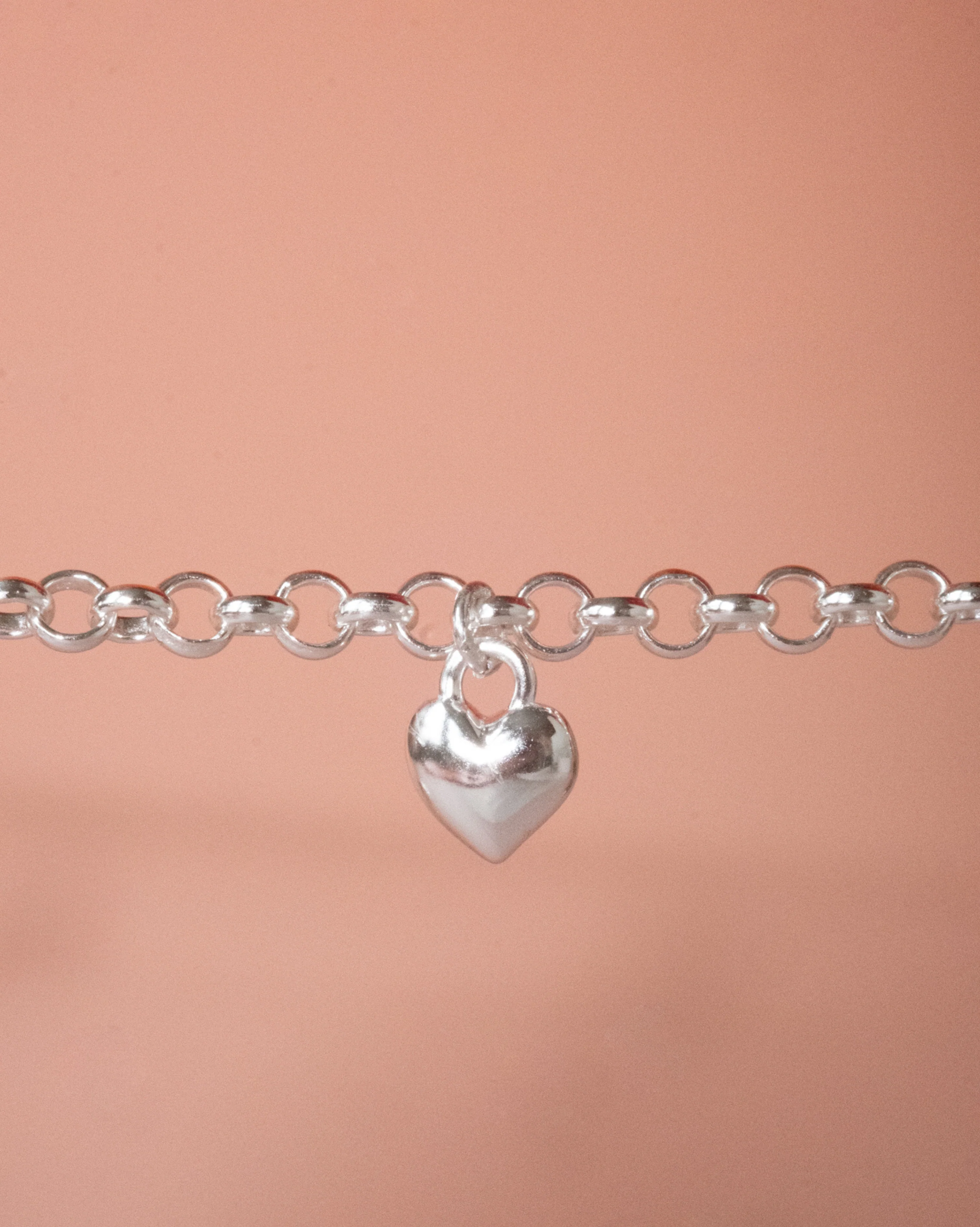 Bubble Heart Charm - Sterling Silver - Image 3
