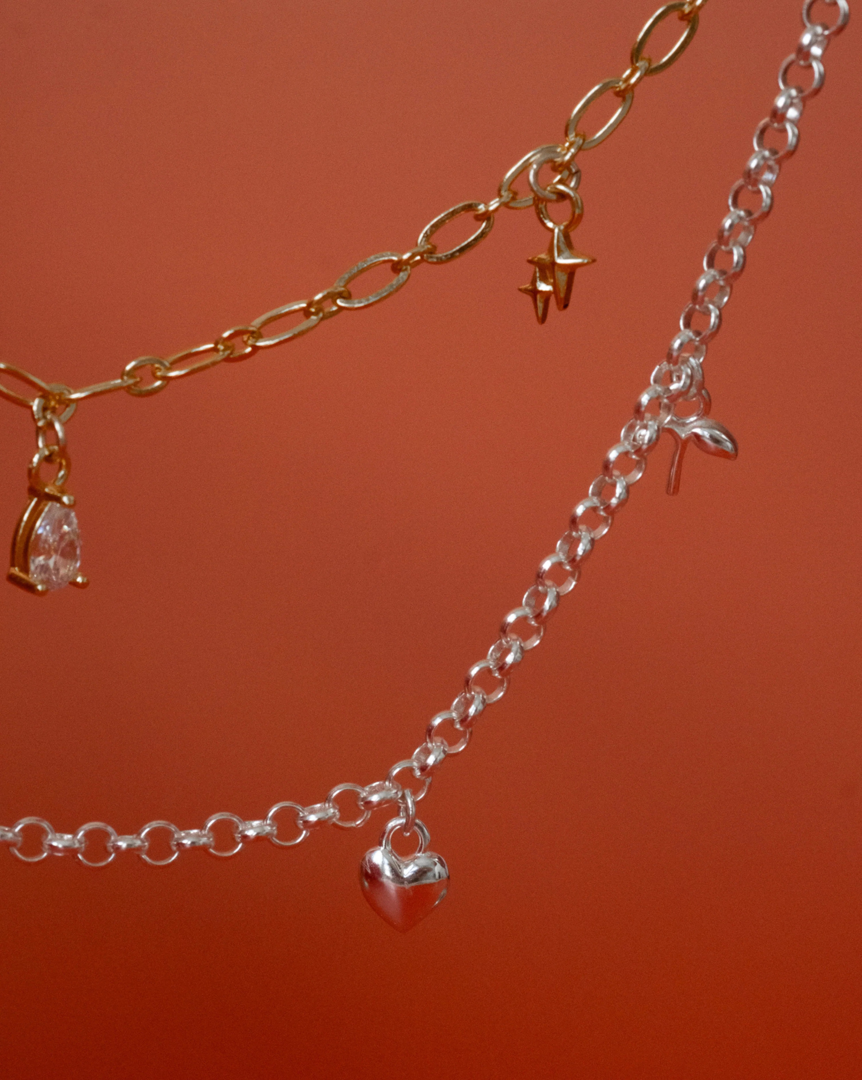 Bubble Heart Charm - Sterling Silver - Image 4