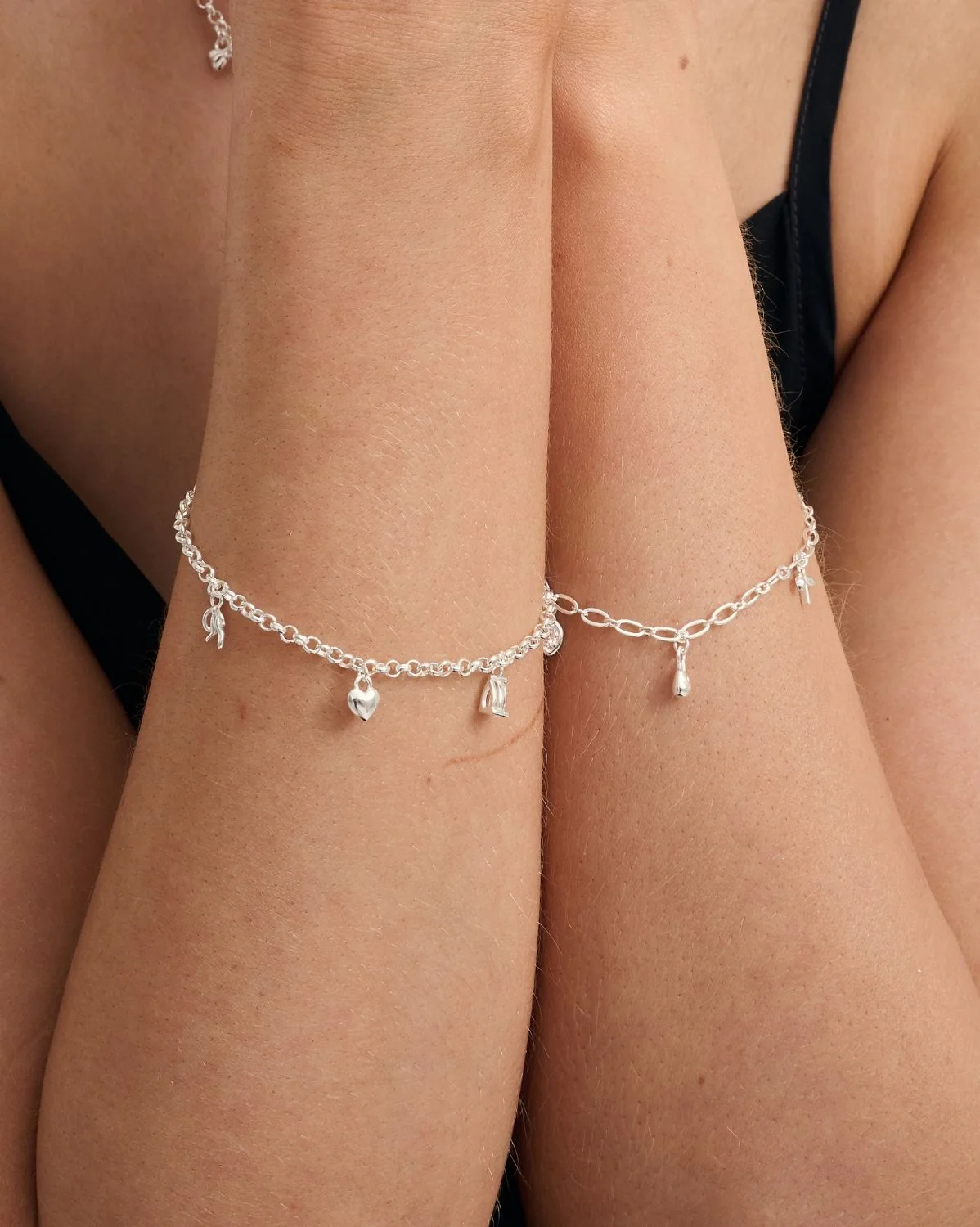 Bubble Heart Charm - Sterling Silver - Image 5