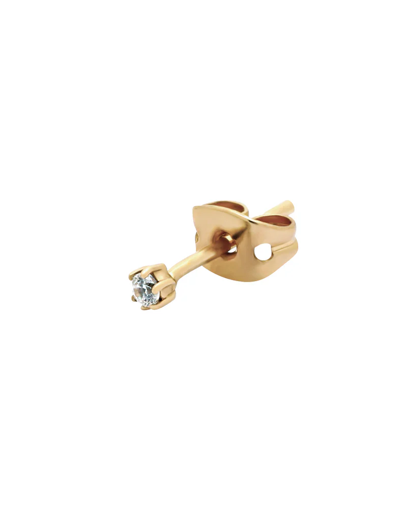 Byeol Solid Gold Diamond Stud - Image 4
