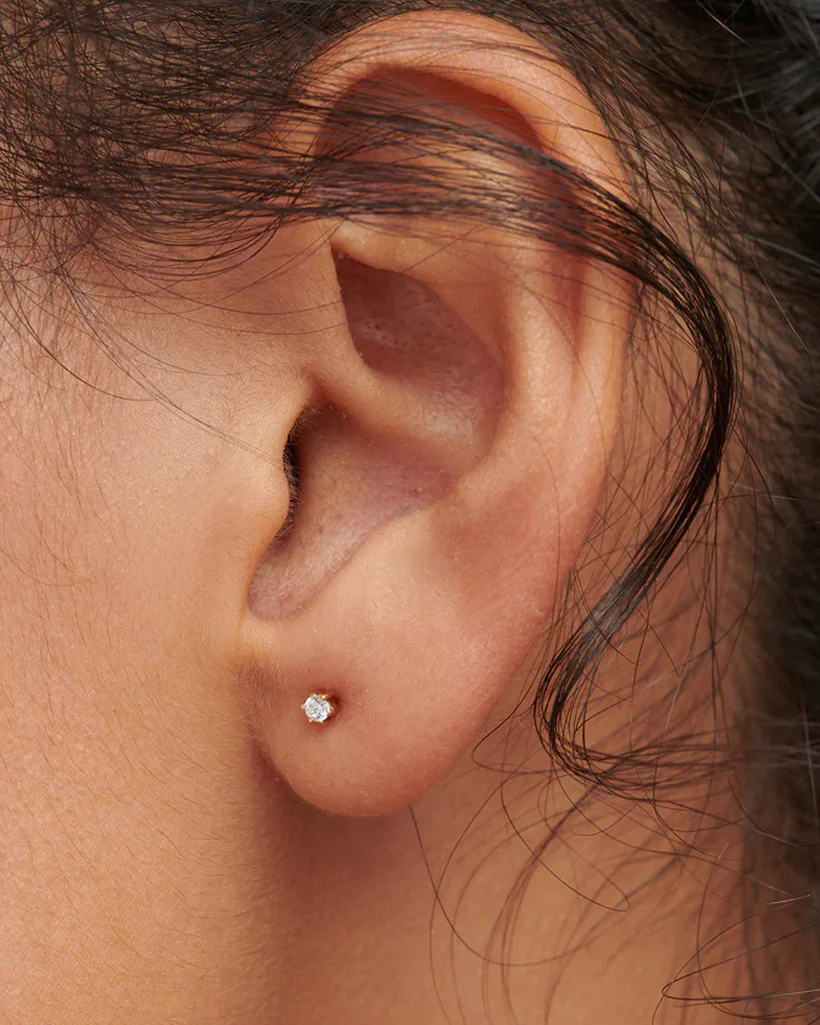 Byeol Solid Gold Diamond Stud - Image 5