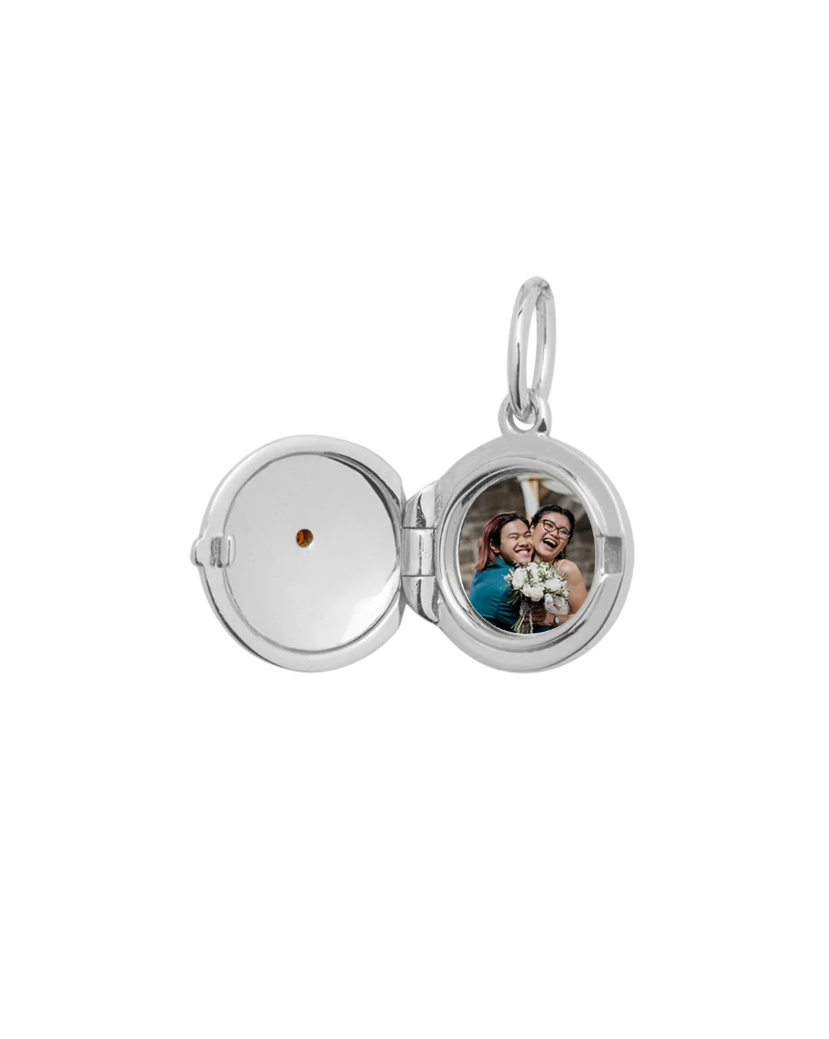 Carla Bow Engravable Locket Necklace - Sterling Silver - Image 6