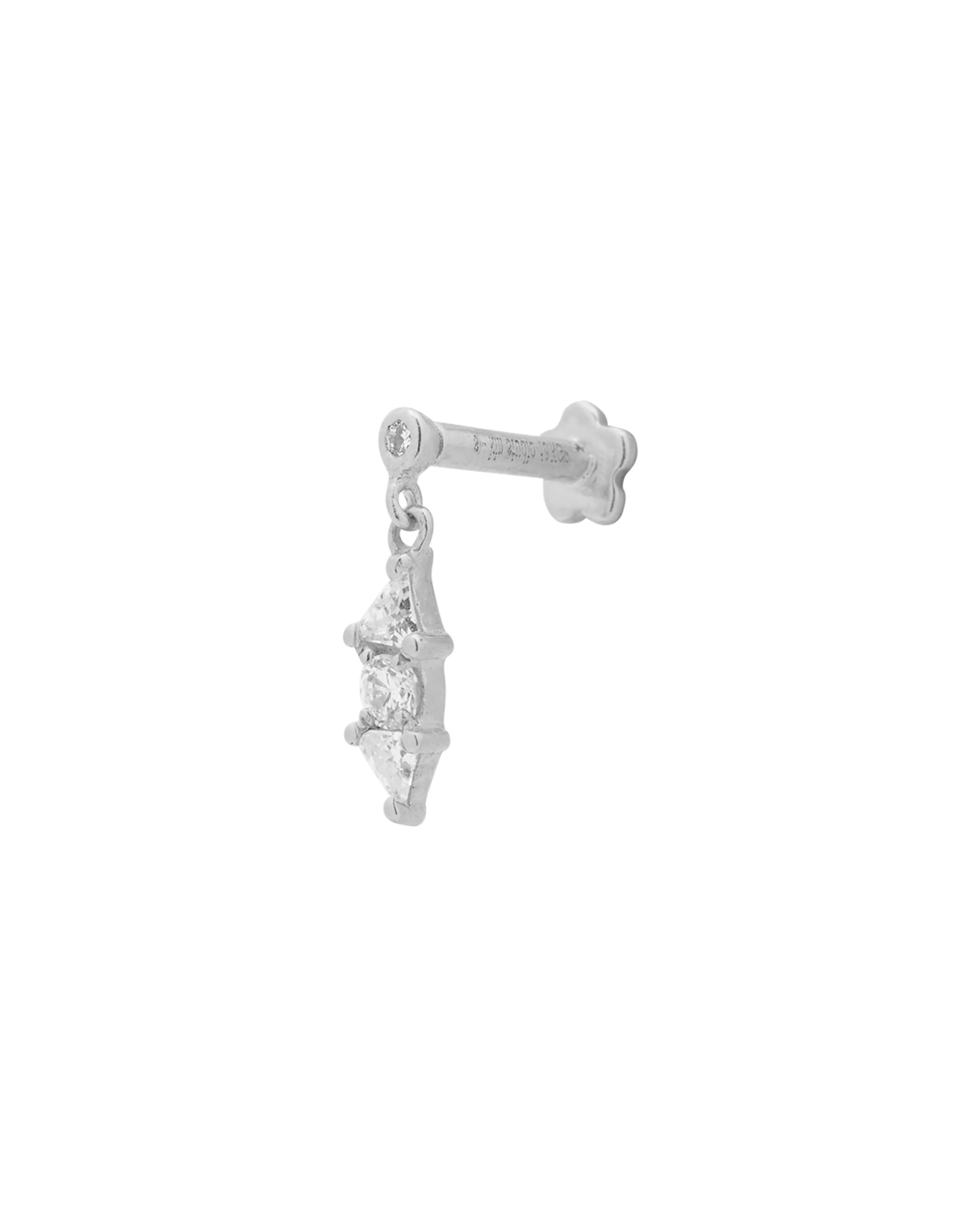 Charlotte Dangle Piercing Stud - Sterling Silver - Image 4