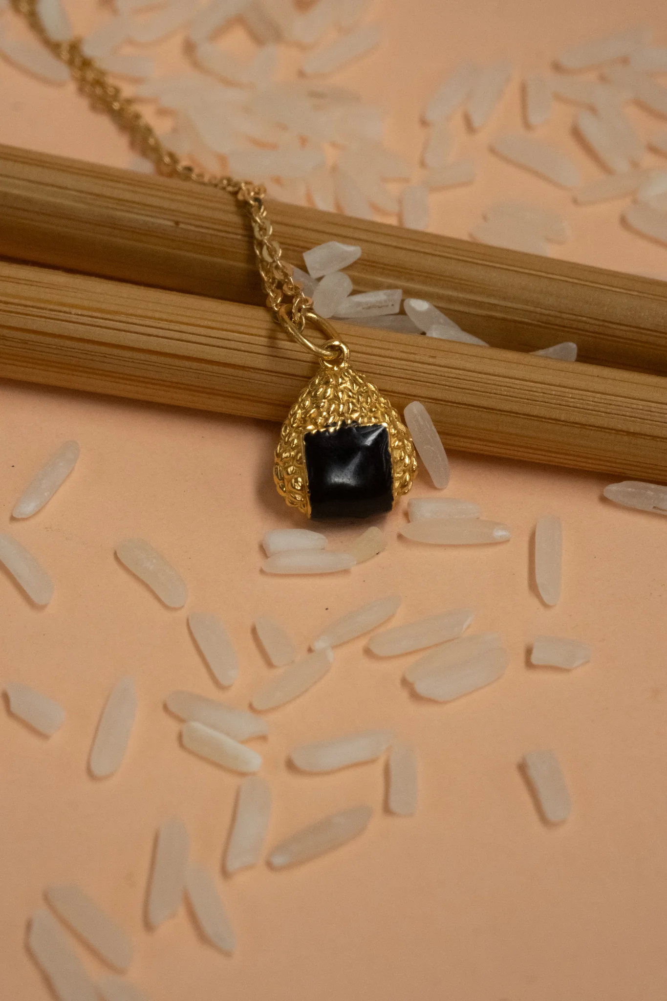 Solid Gold Chihiro's Onigiri Pendant - Image 5