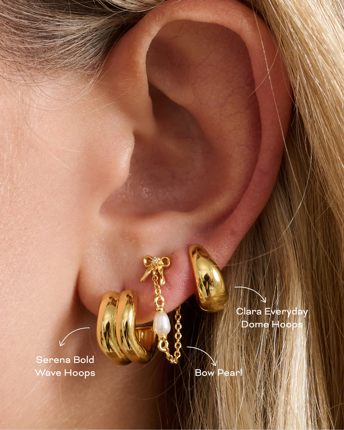 Clara Everyday Dome Hoops - Image 2