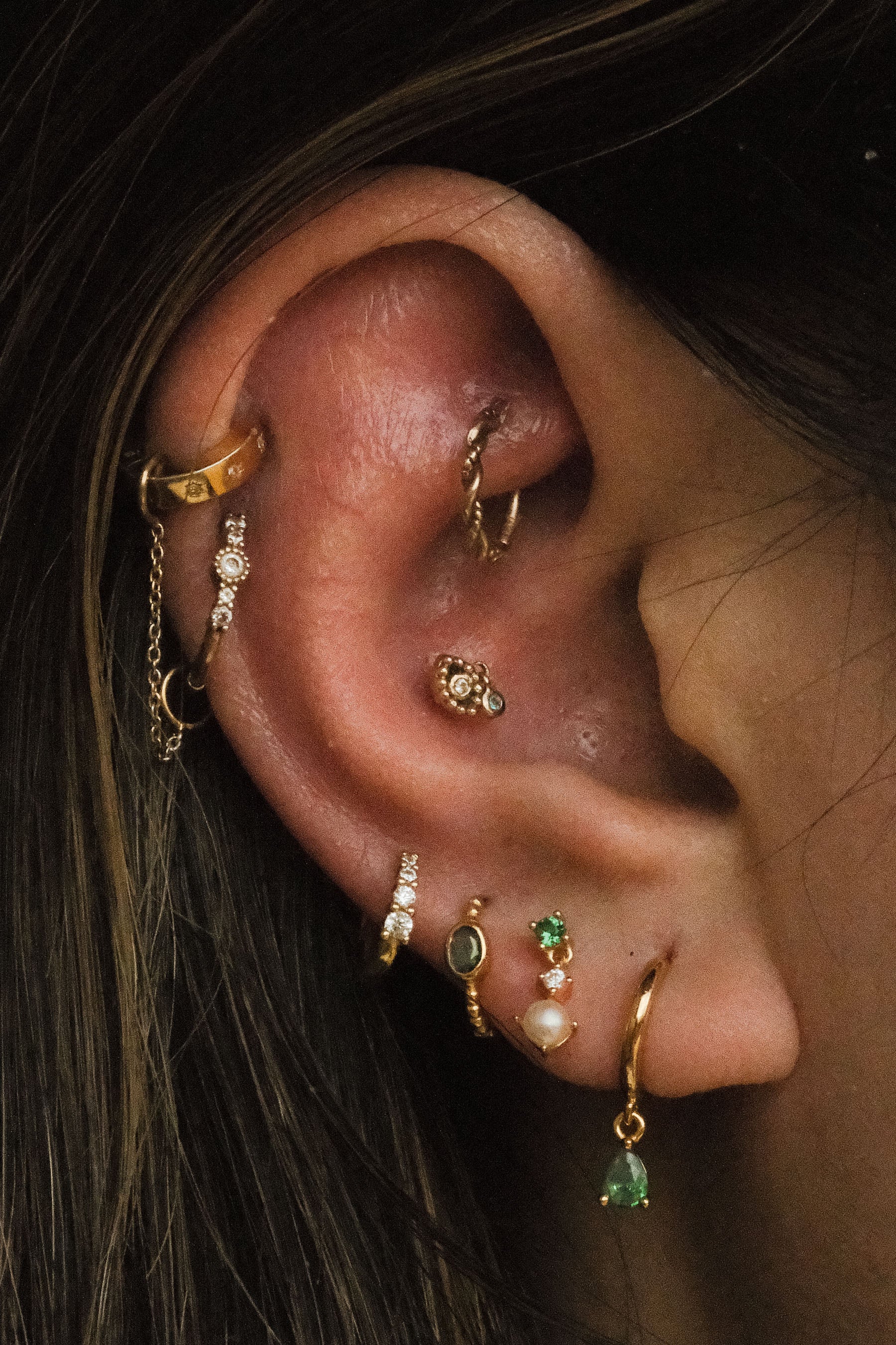 Clio Emerald Earrings Set - Image 5