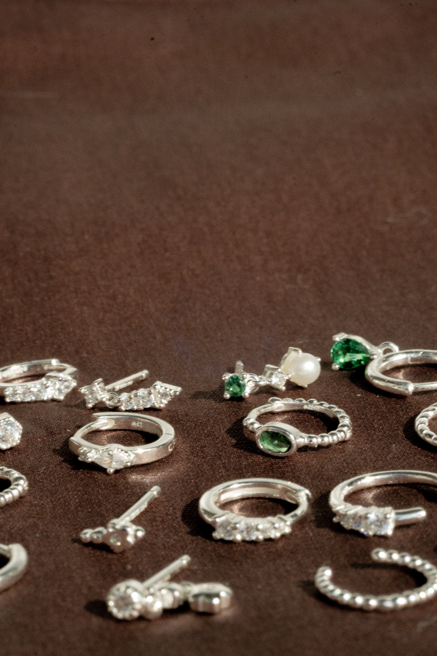 Clio Emerald Earrings Set - Sterling Silver - Image 4
