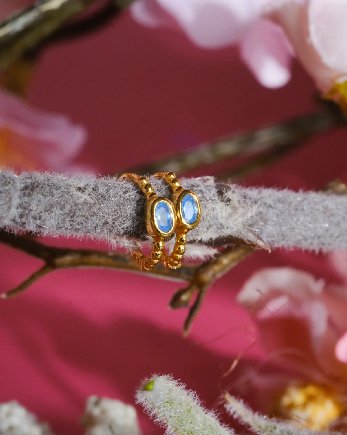 Clio Hoops - Blue Topaz CZ (December) - Image 4