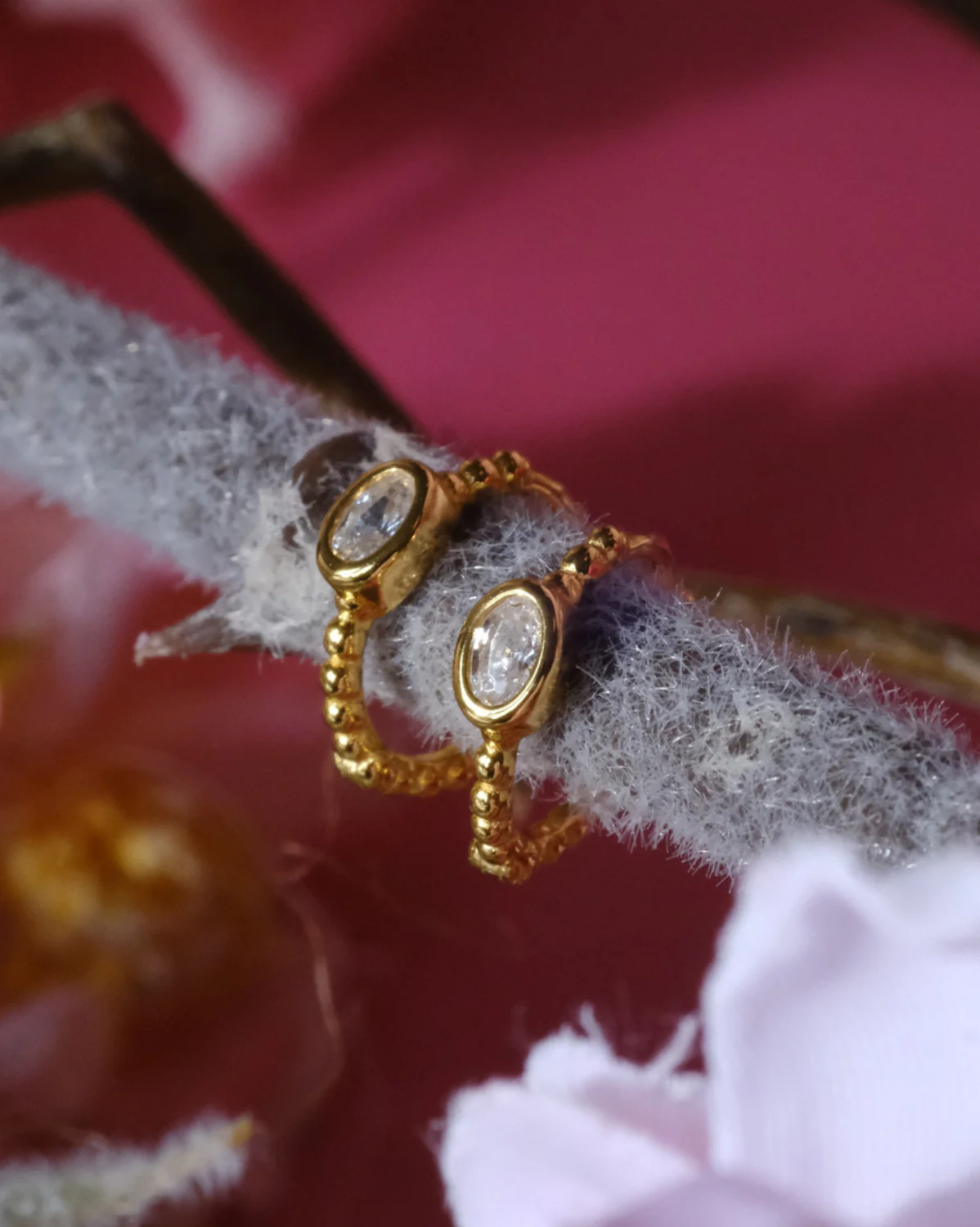 Clio Hoops - Diamond CZ (April) - Image 3