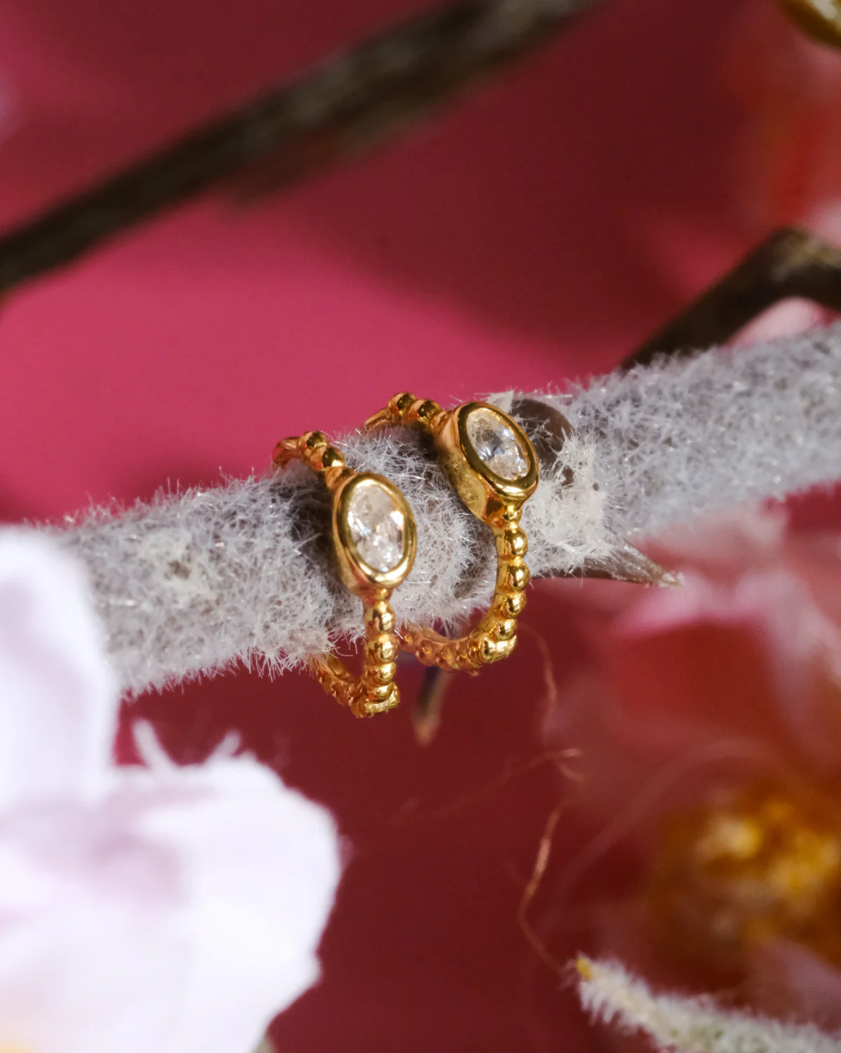Clio Hoops - Diamond CZ (April) - Image 5