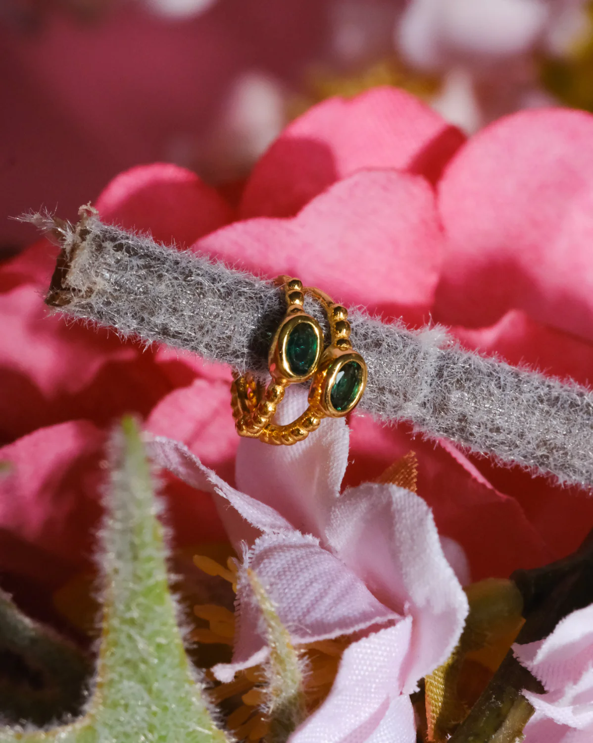Clio Hoops - Emerald CZ (May) - Image 3