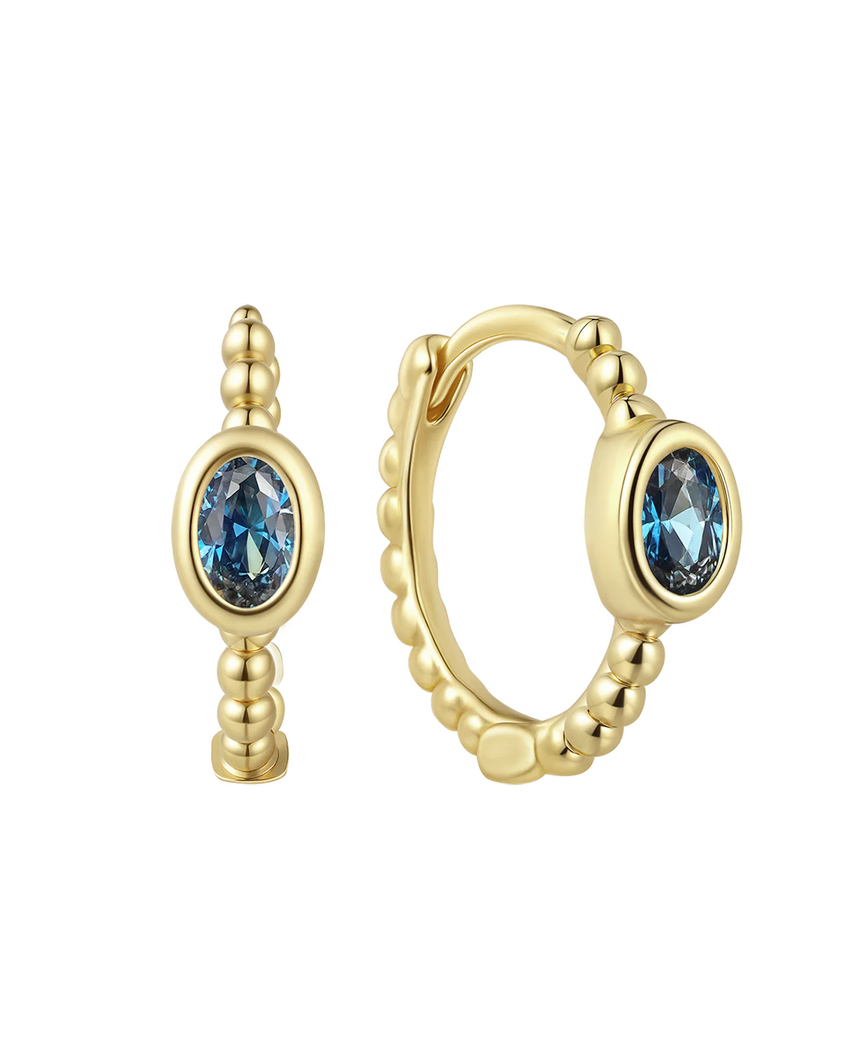 Clio Hoops - Sapphire CZ (September)