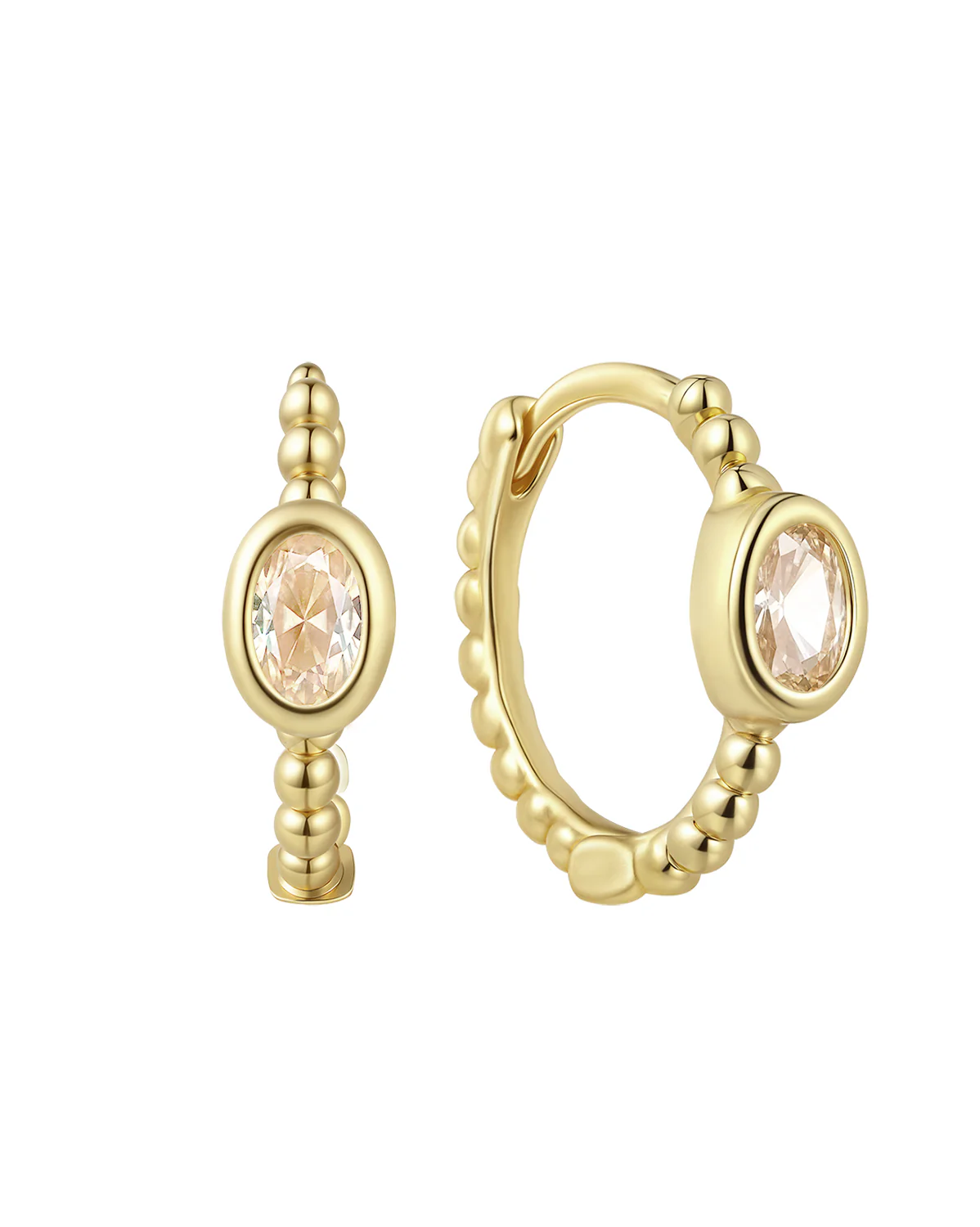 Clio Hoops - Topaz CZ (November)