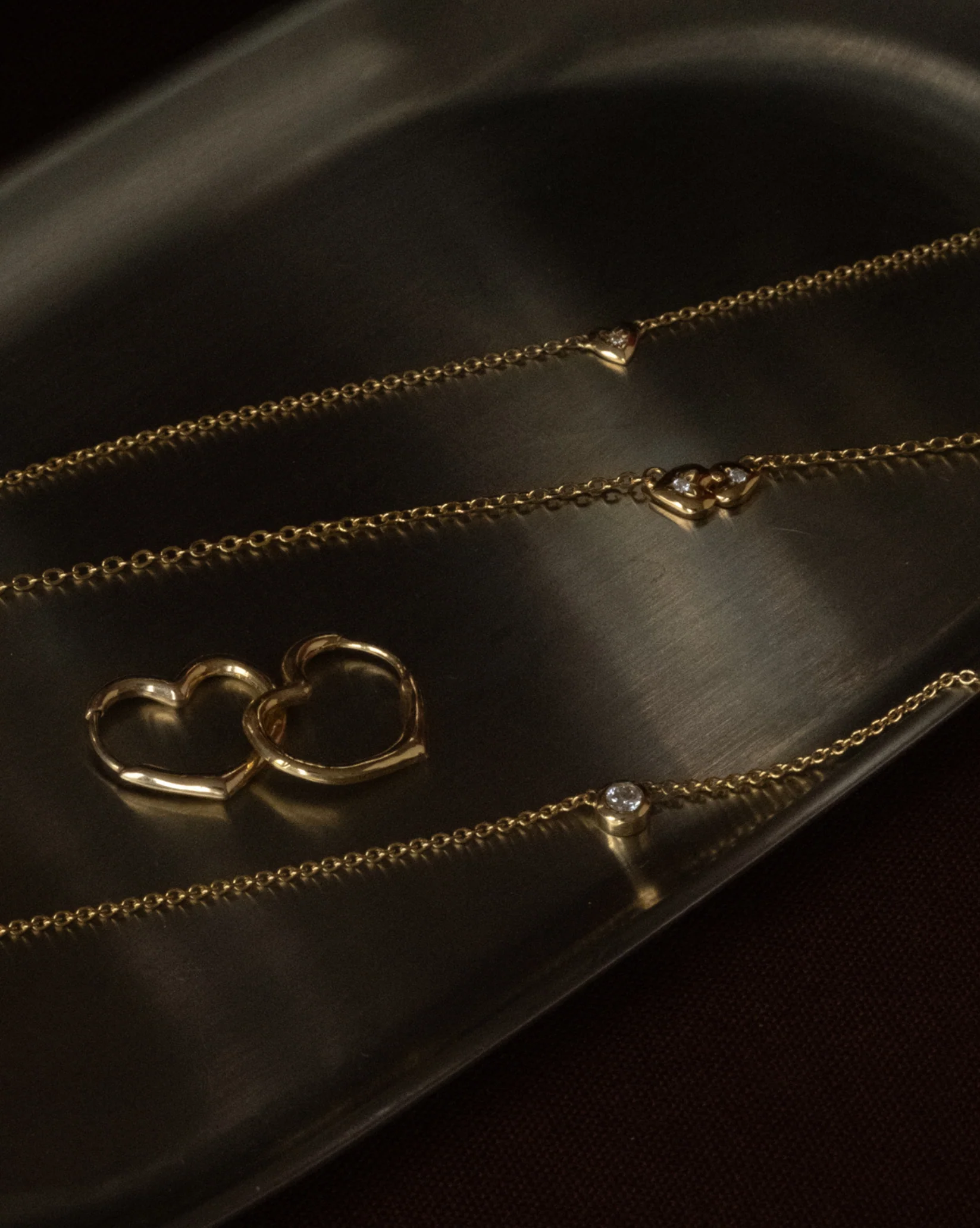 Croia Solid Gold Heart Huggie Hoops - Image 8