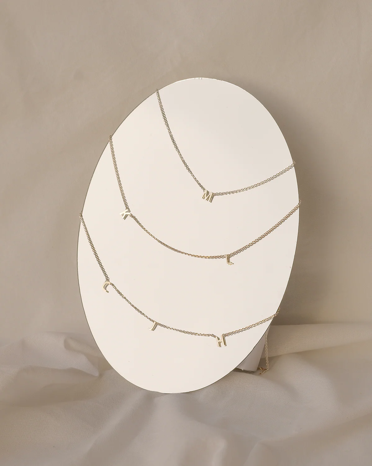 Custom Duo Initials Necklace - Sterling Silver - Image 3