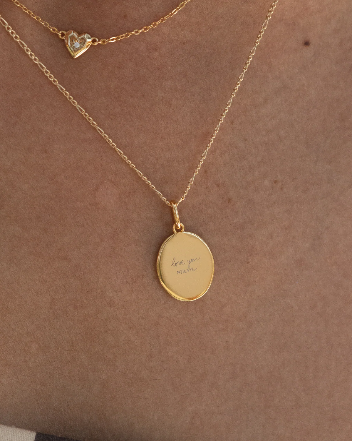 Custom Engraved Oval Necklace - Image 4
