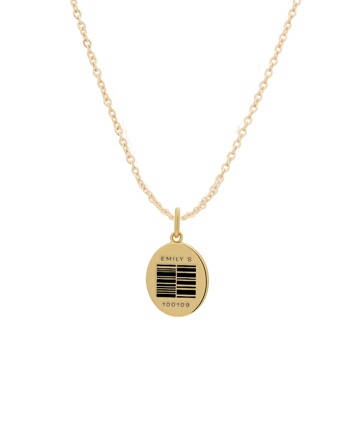 Custom Engraved Oval Necklace - Image 7