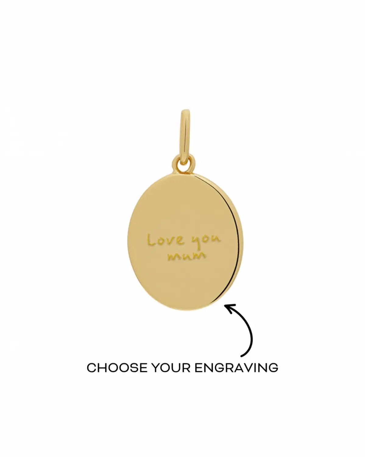 Custom Engraved Oval Pendant