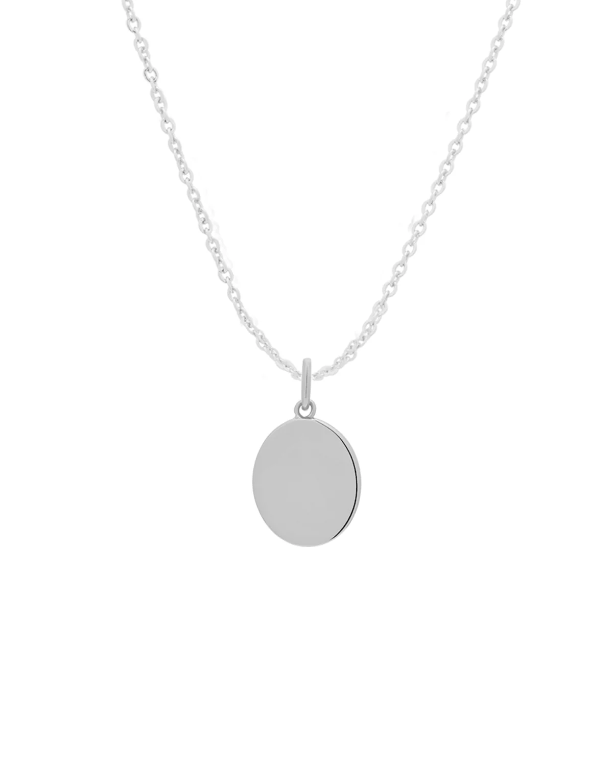 Custom Engraved Oval Necklace - Sterling Silver - Image 10