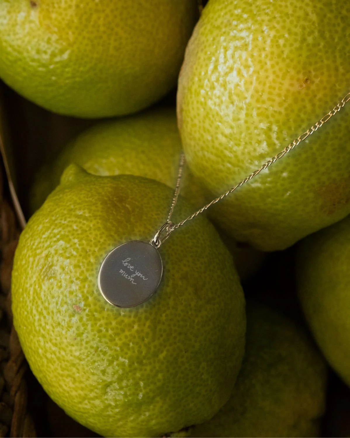 Custom Engraved Oval Pendant - Sterling Silver - Image 5