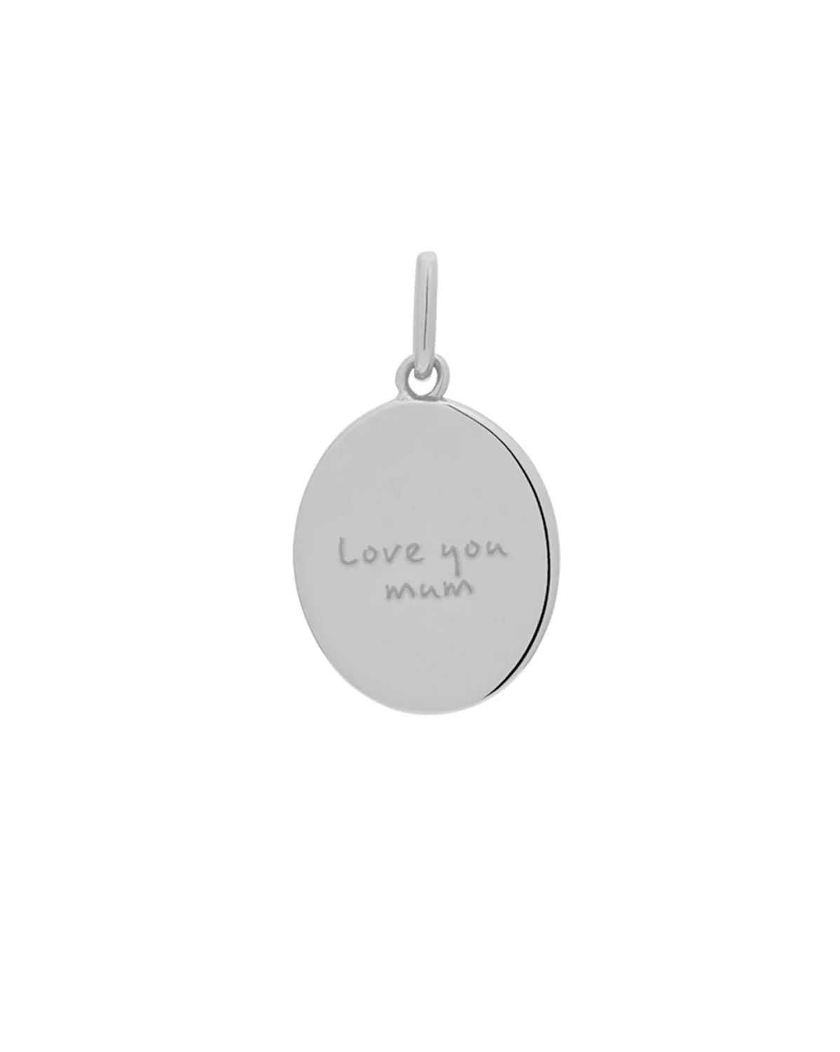 Custom Engraved Oval Pendant - Sterling Silver - Image 7