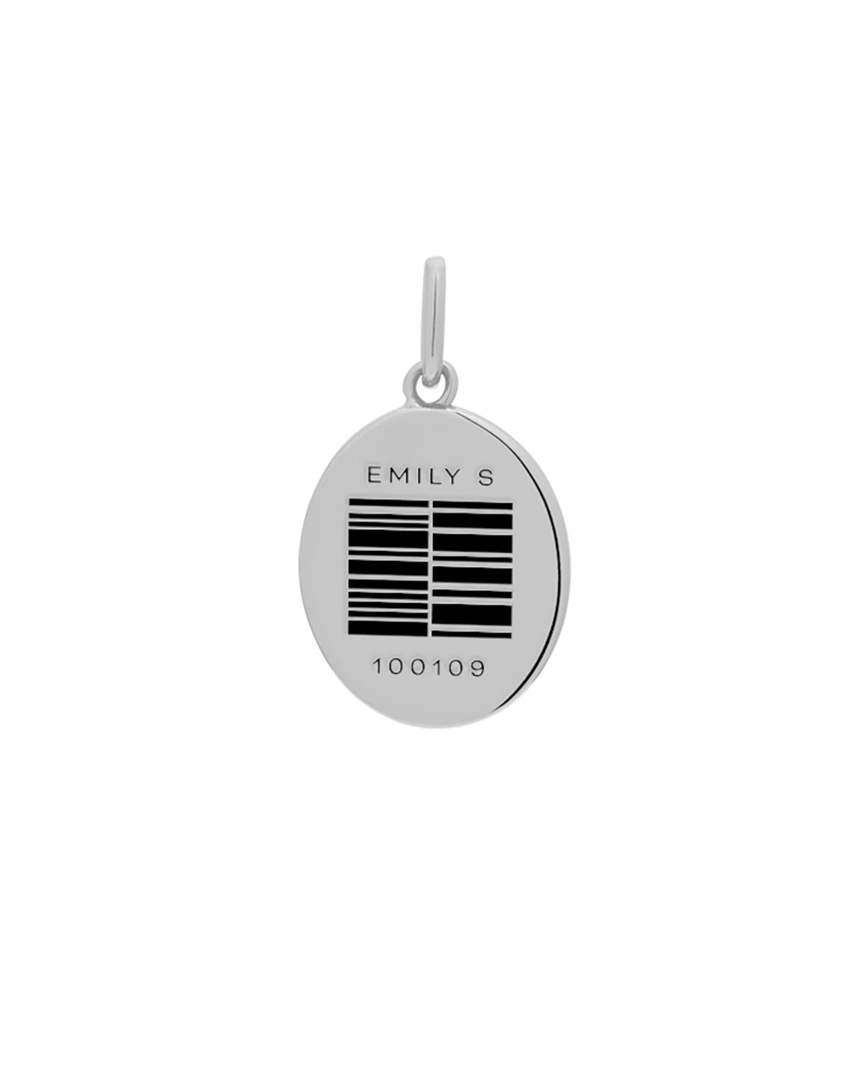 Custom Engraved Oval Pendant - Sterling Silver - Image 8