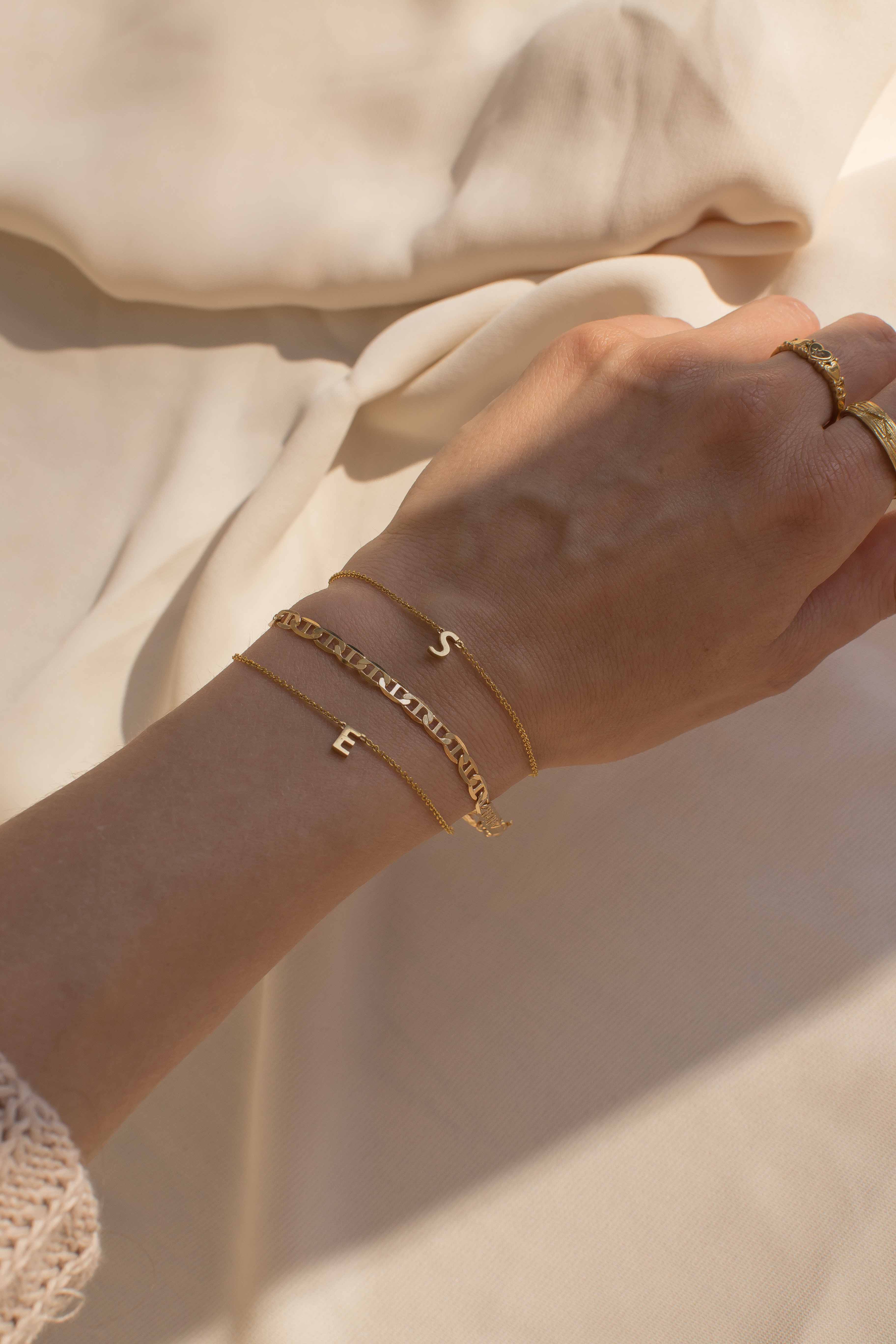 Custom Single Initial Bracelet - Image 4
