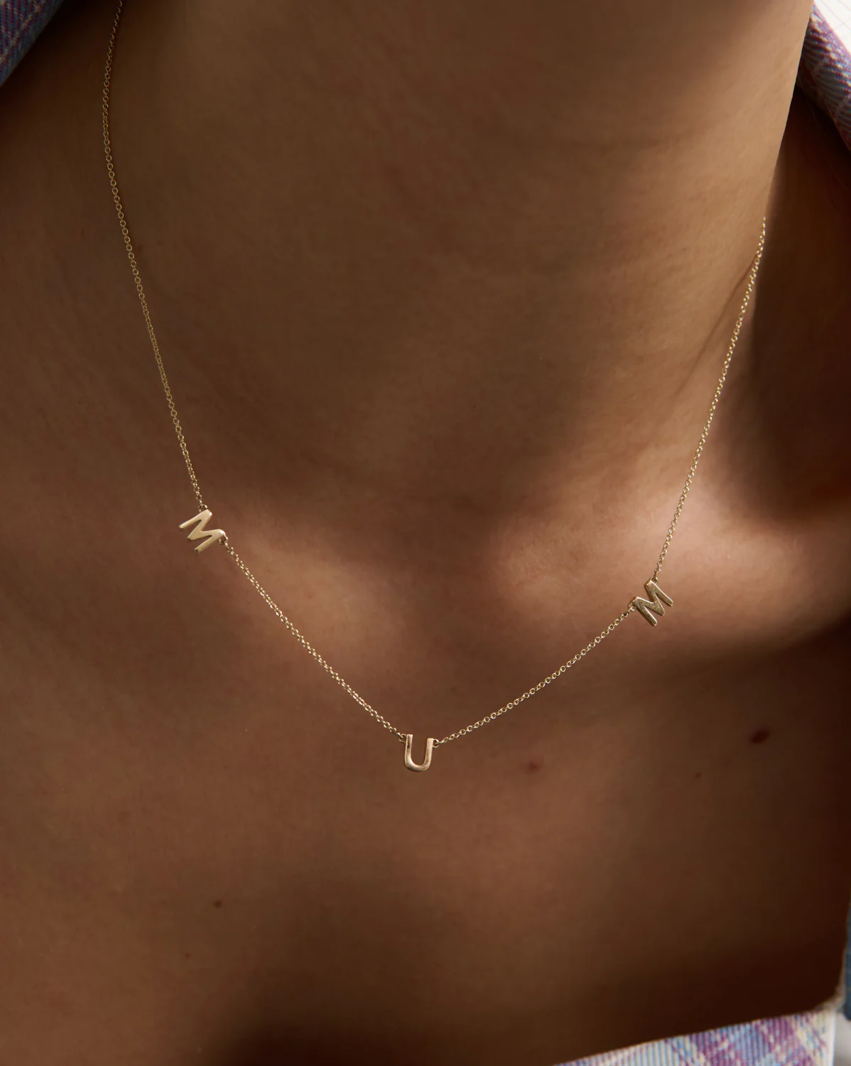 Custom Solid Gold Initial Necklace - Image 11
