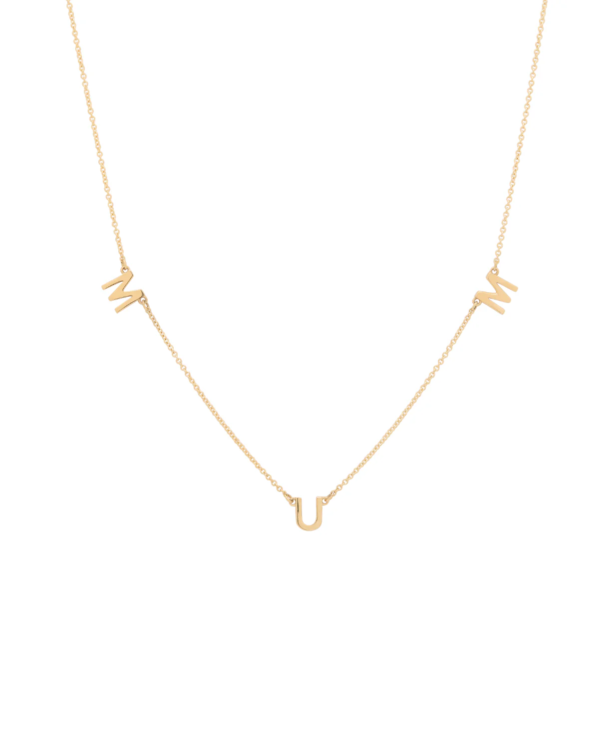 Custom Solid Gold Initial Necklace - Image 14