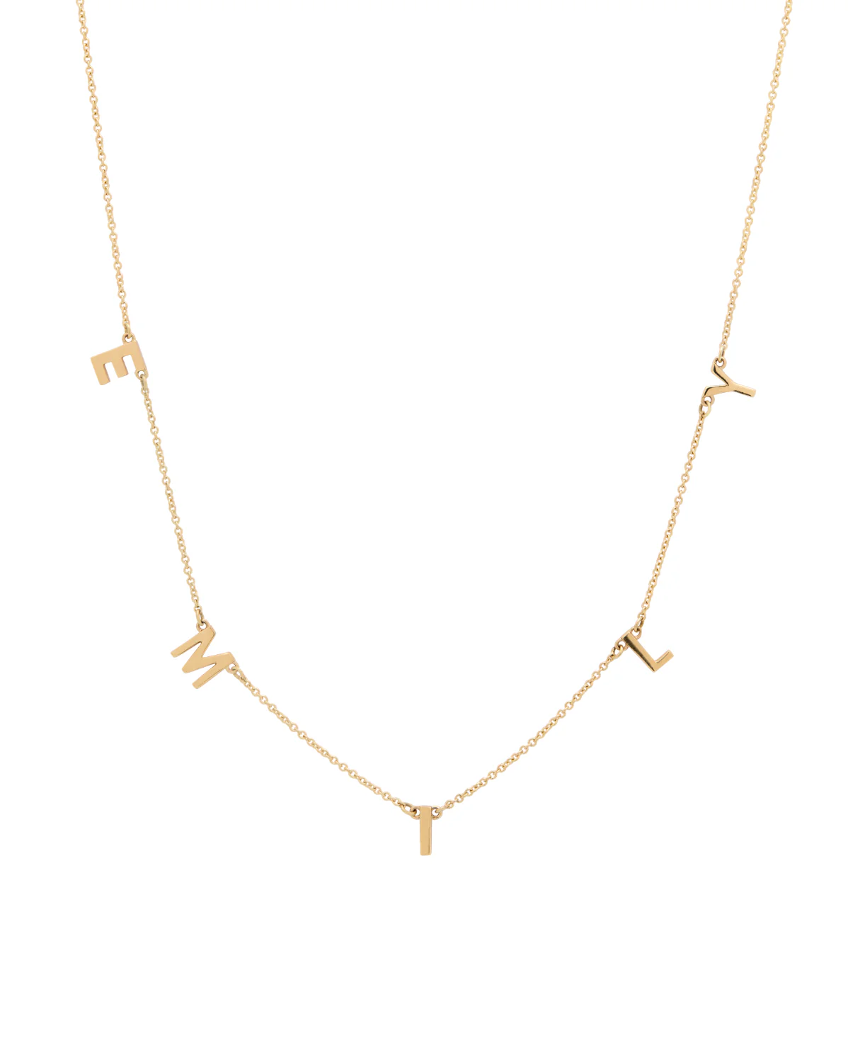 Custom Solid Gold Initial Necklace - Image 15