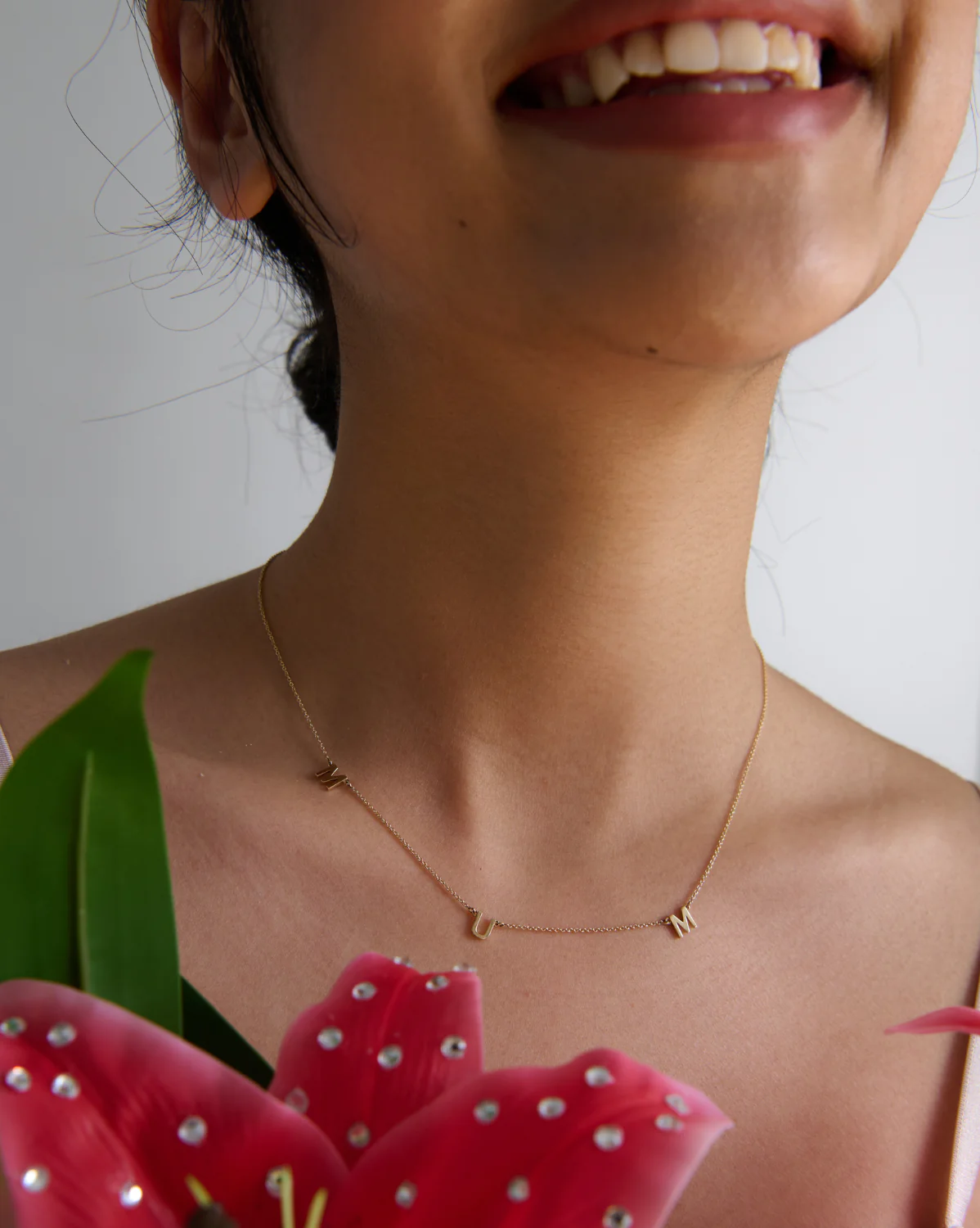 Custom Solid Gold Initial Necklace - Image 9