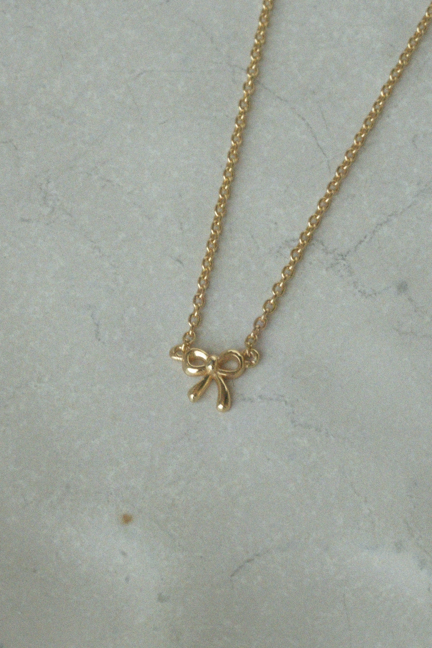 Dainty Bow Choker Necklace - Image 3
