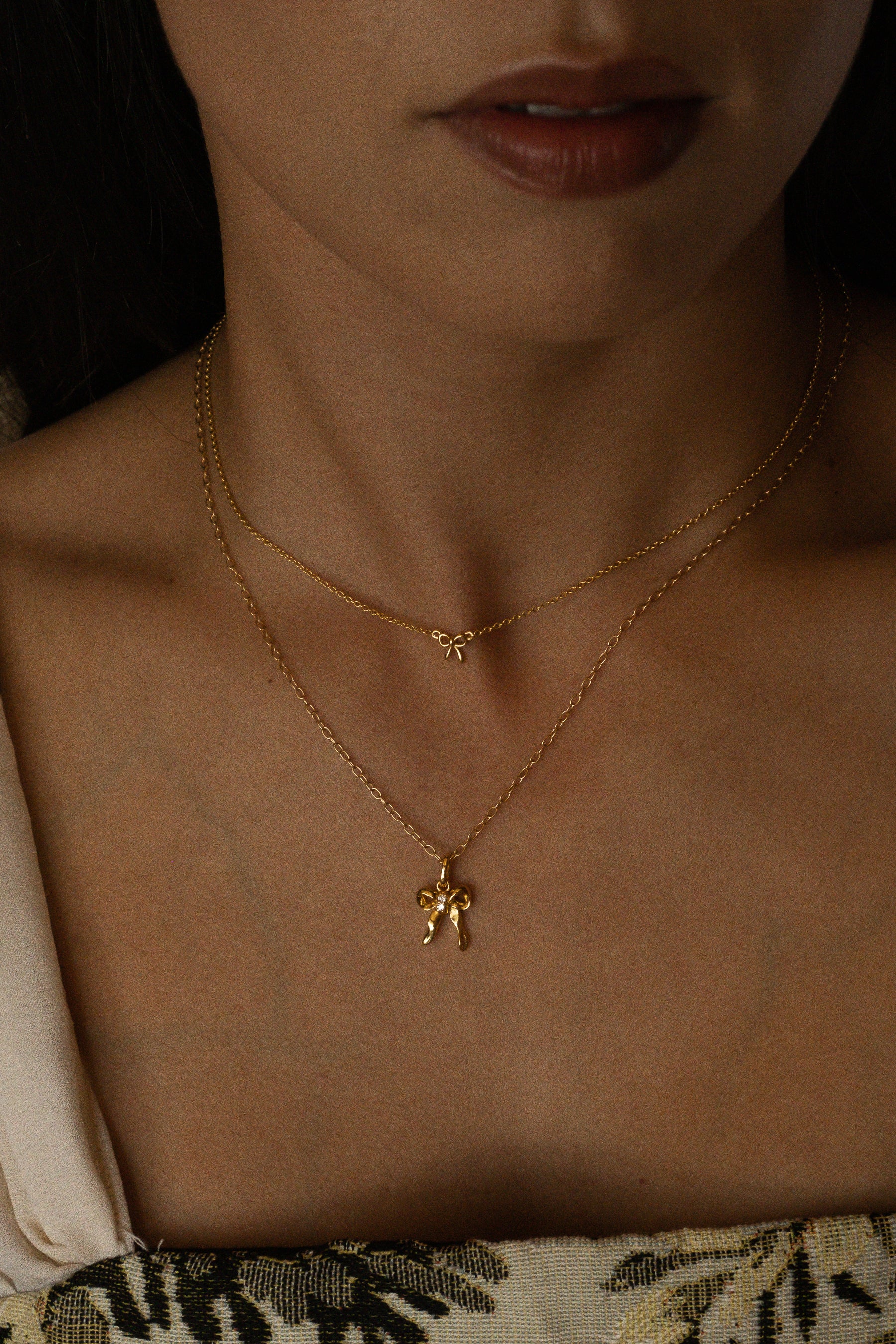 Dainty Bow Choker Necklace - Image 7