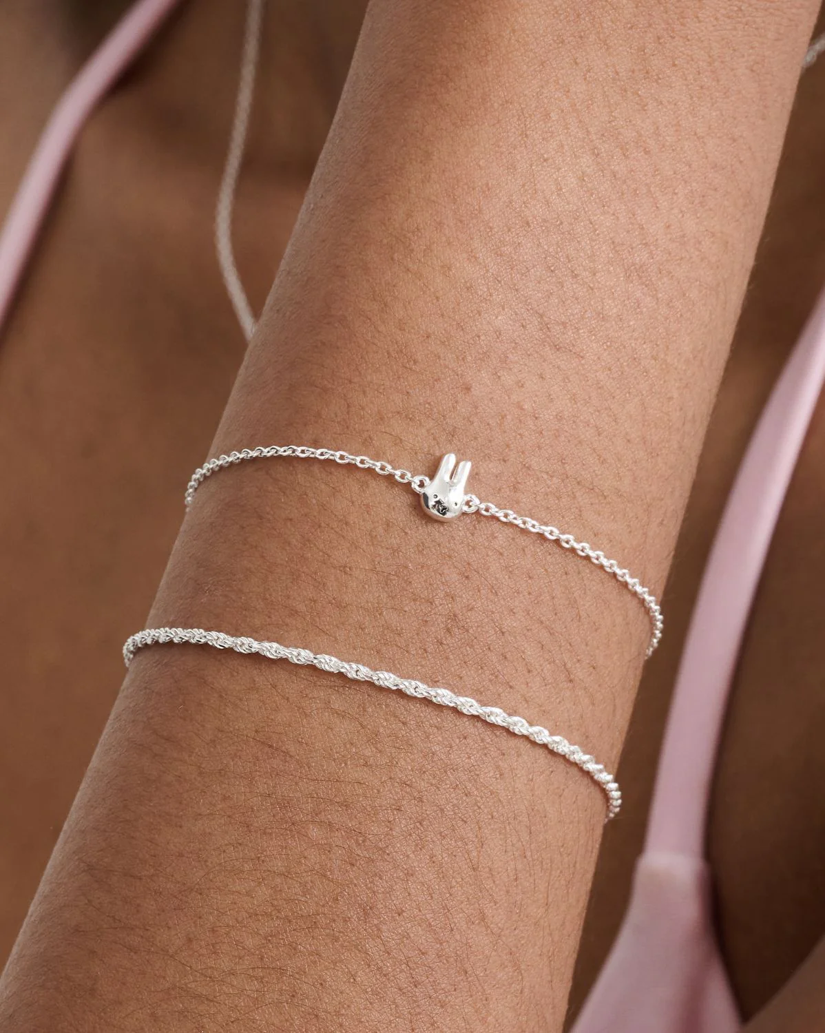 Dainty Bunny Bracelet - Sterling Silver - Image 5