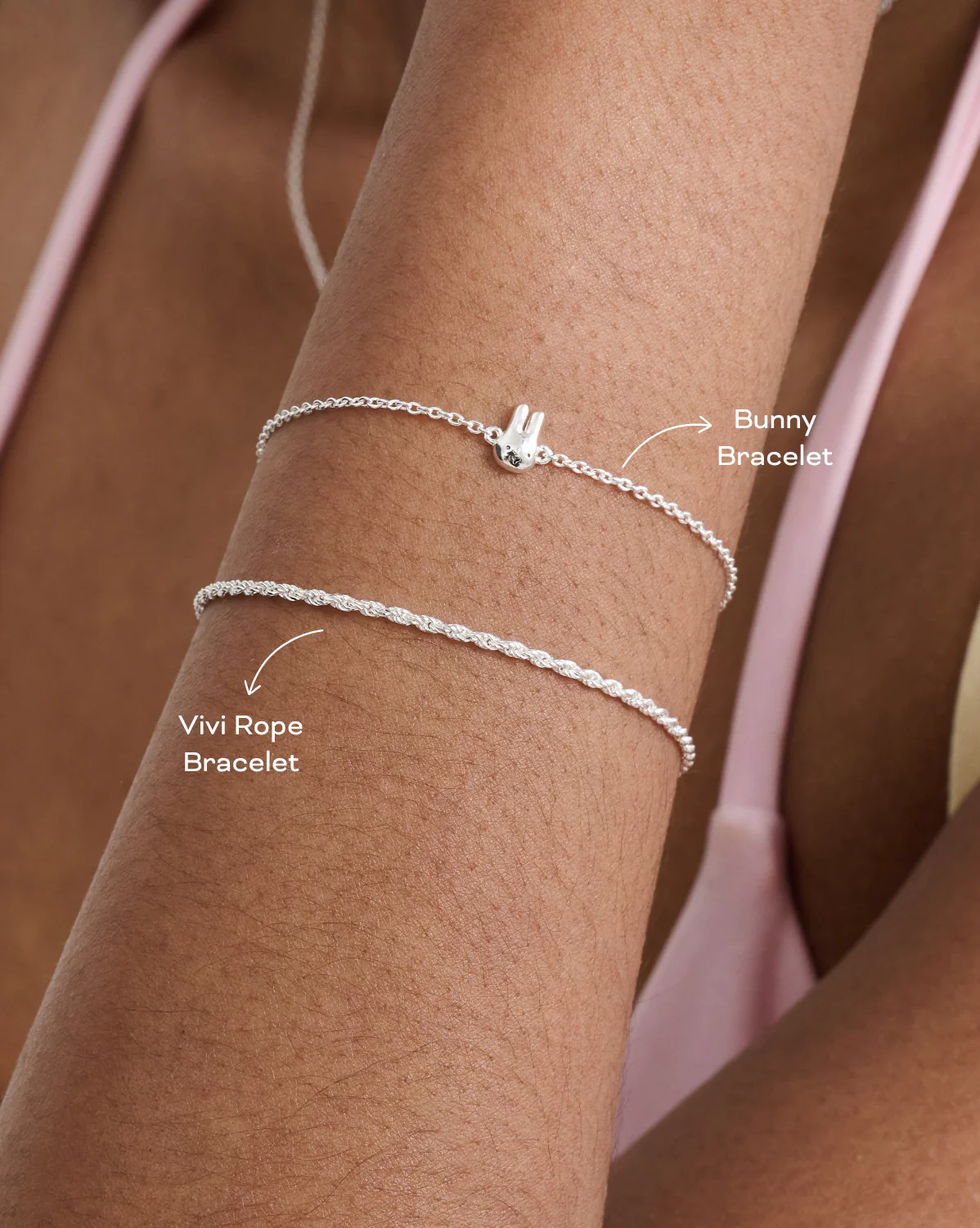 Dainty Bunny Bracelet - Sterling Silver - Image 6