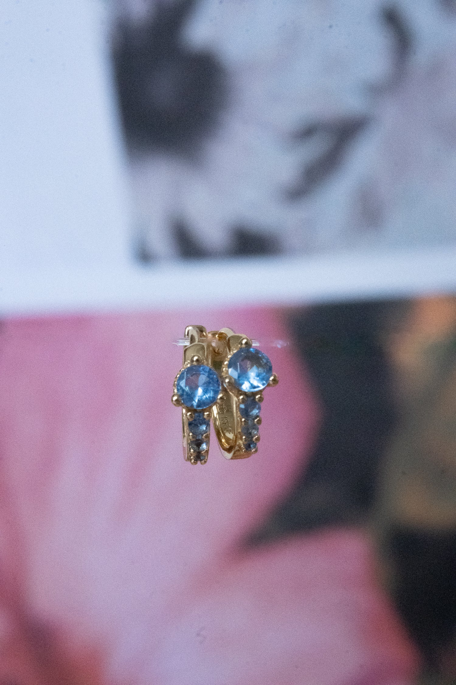 Darcy Hoops - Aquamarine CZ - Image 3