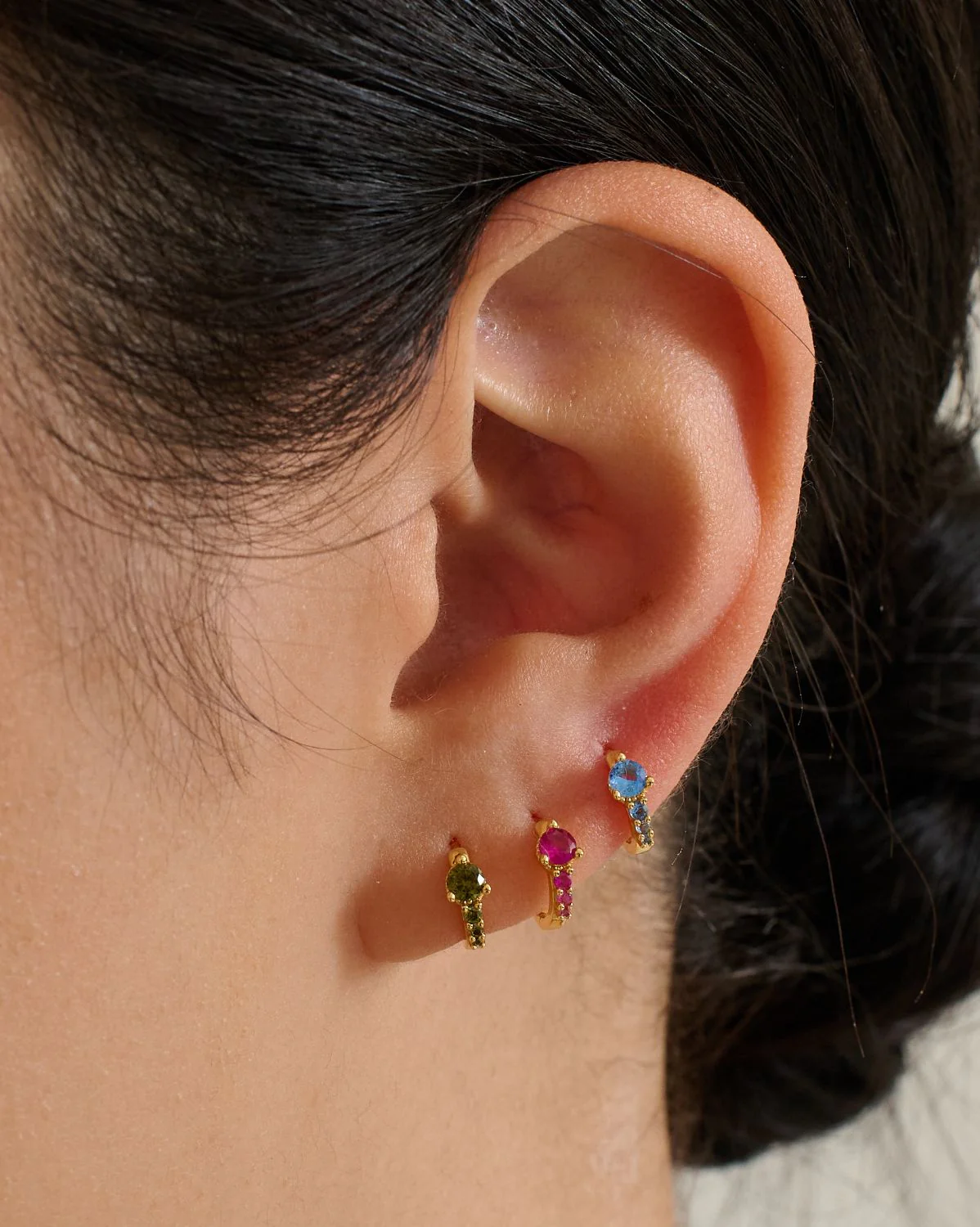 Darcy Hoops - Hot Pink CZ - Image 2
