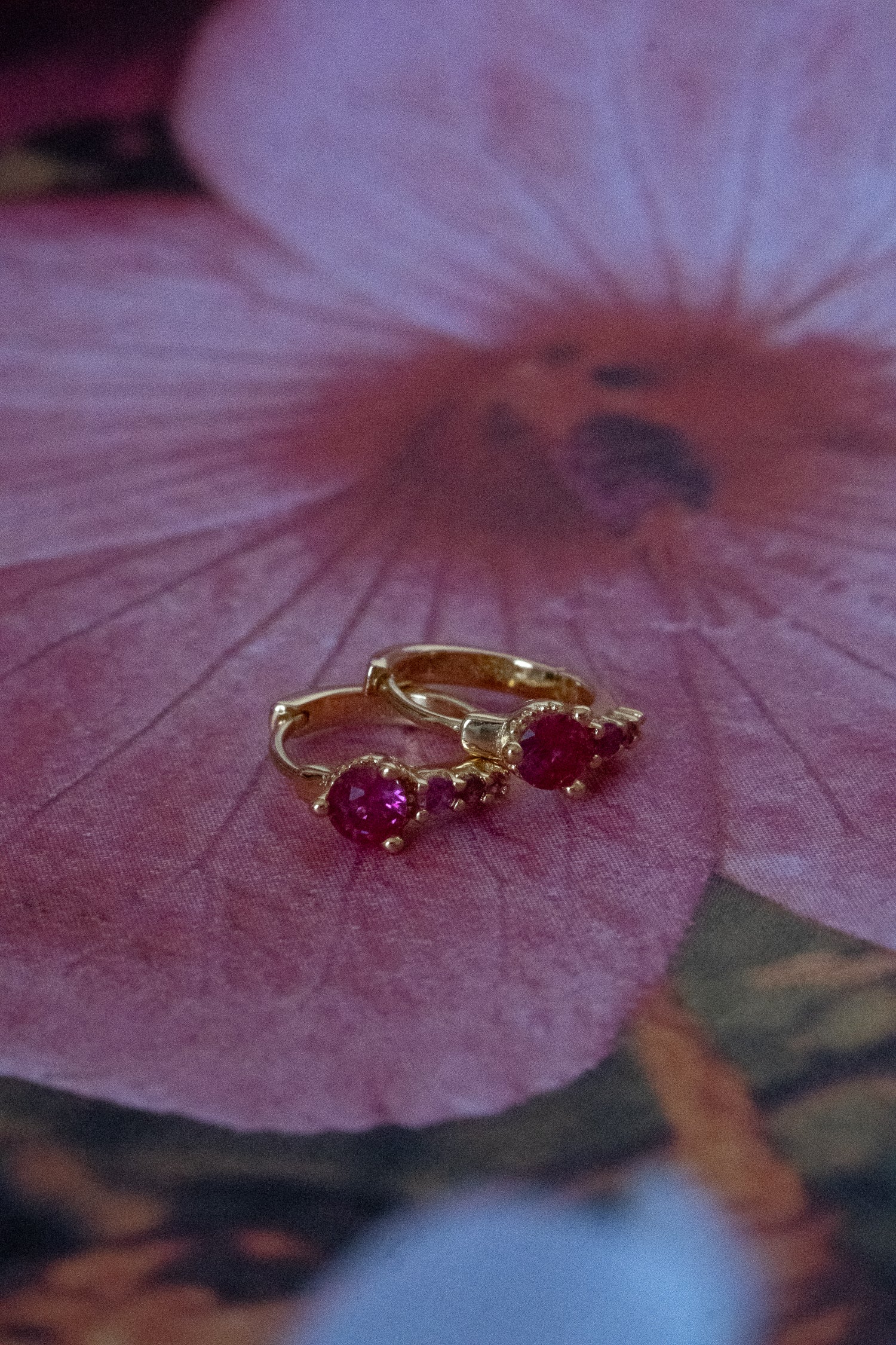 Darcy Hoops - Hot Pink CZ - Image 3
