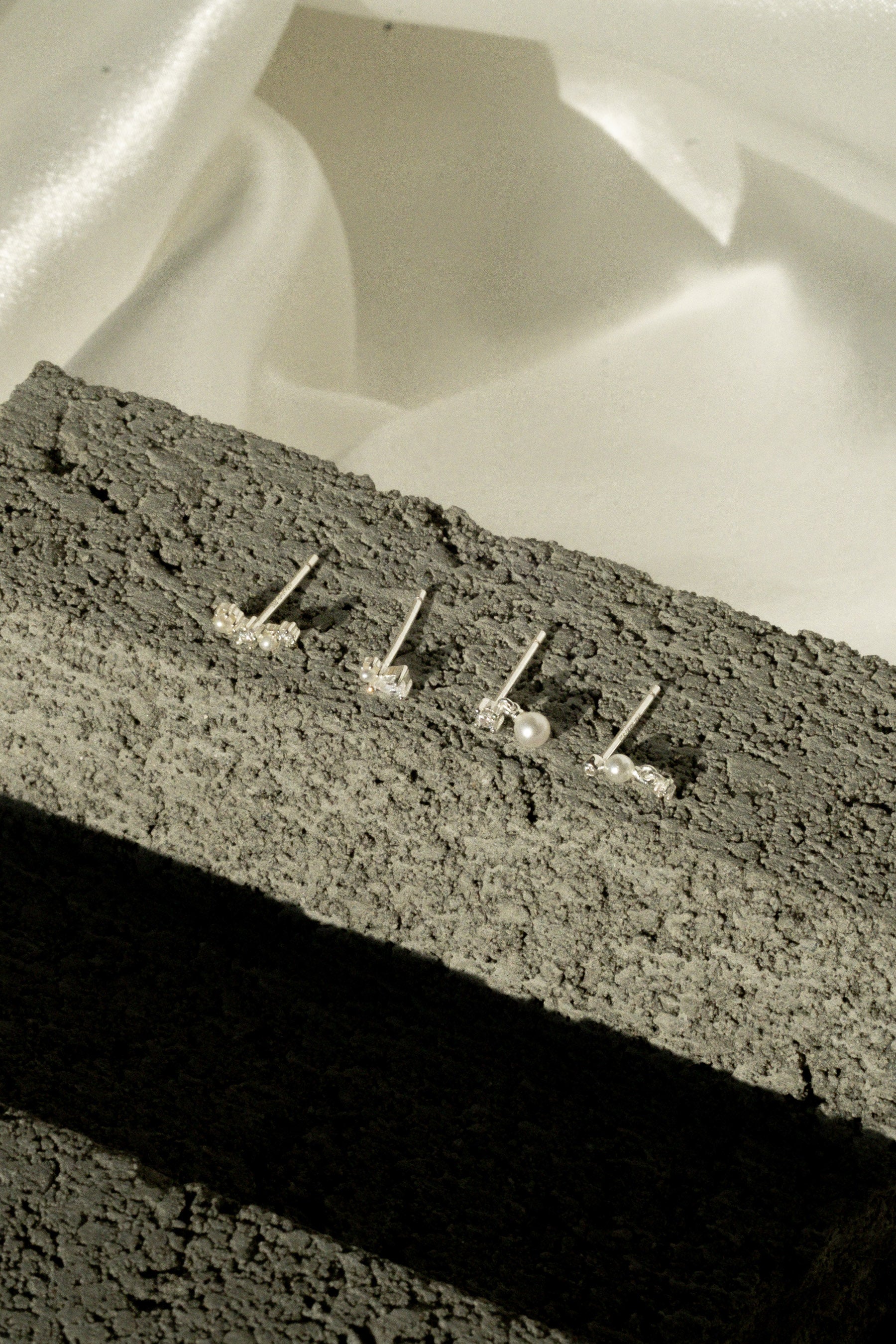 Darlene Pearl Earrings Set - Sterling Silver - Image 4