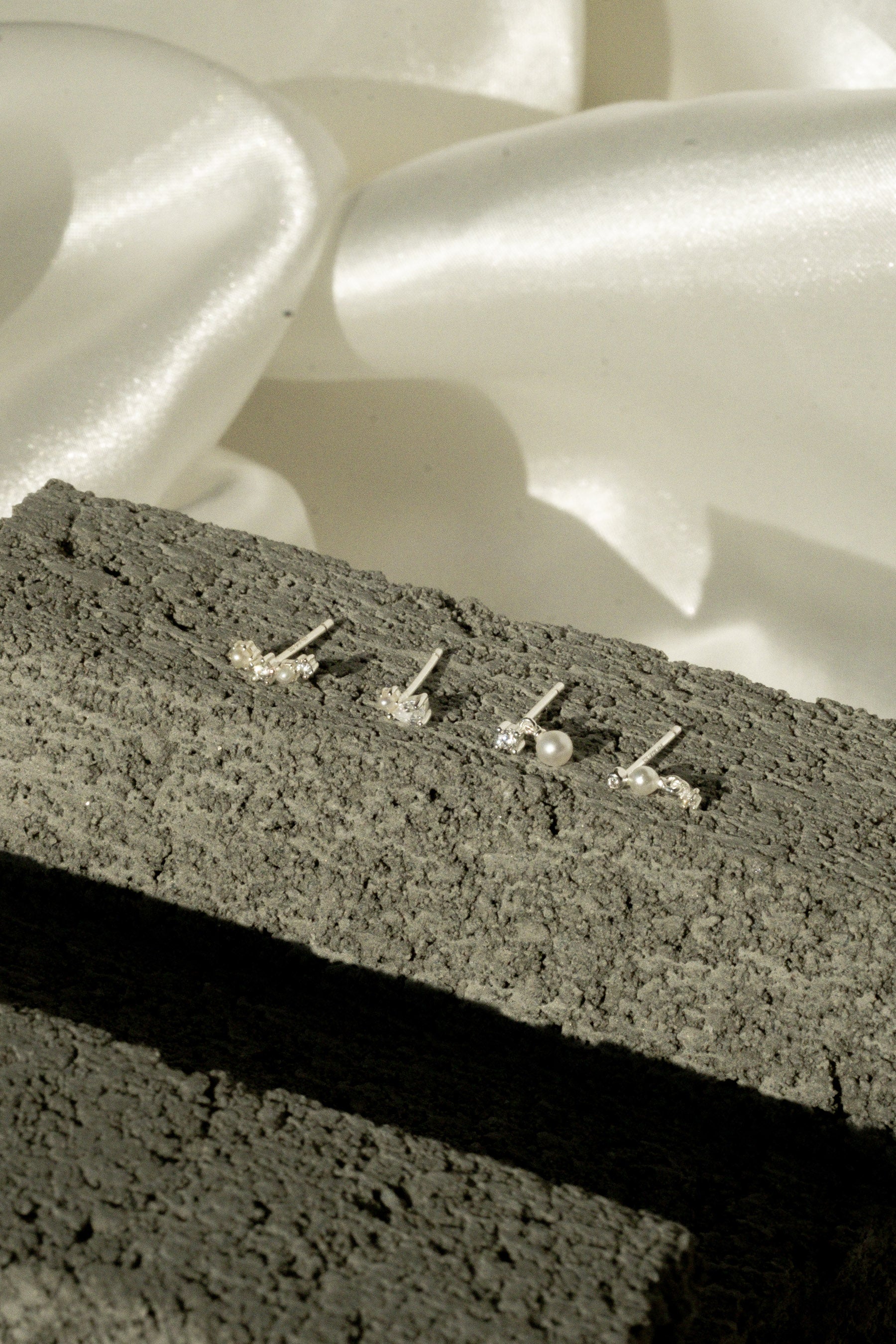 Darlene Pearl Earrings Set - Sterling Silver - Image 6