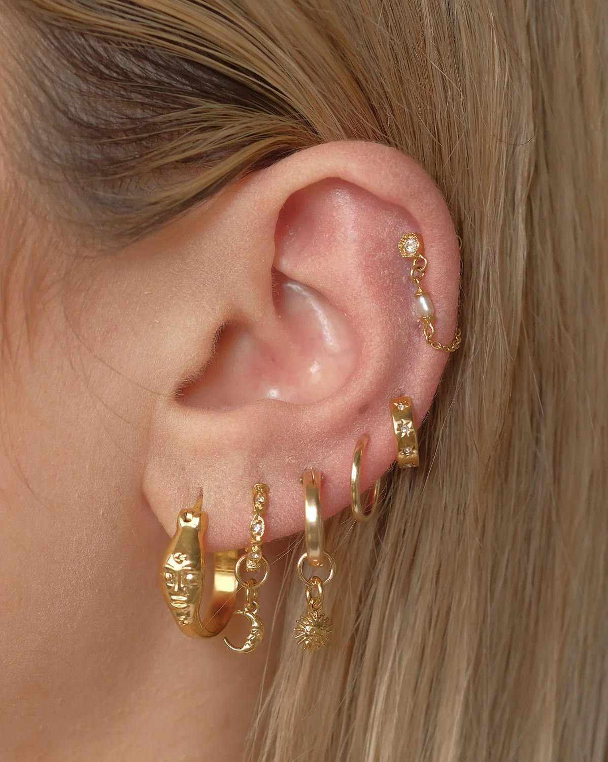 Delia Pearl Drop Stud - Image 4